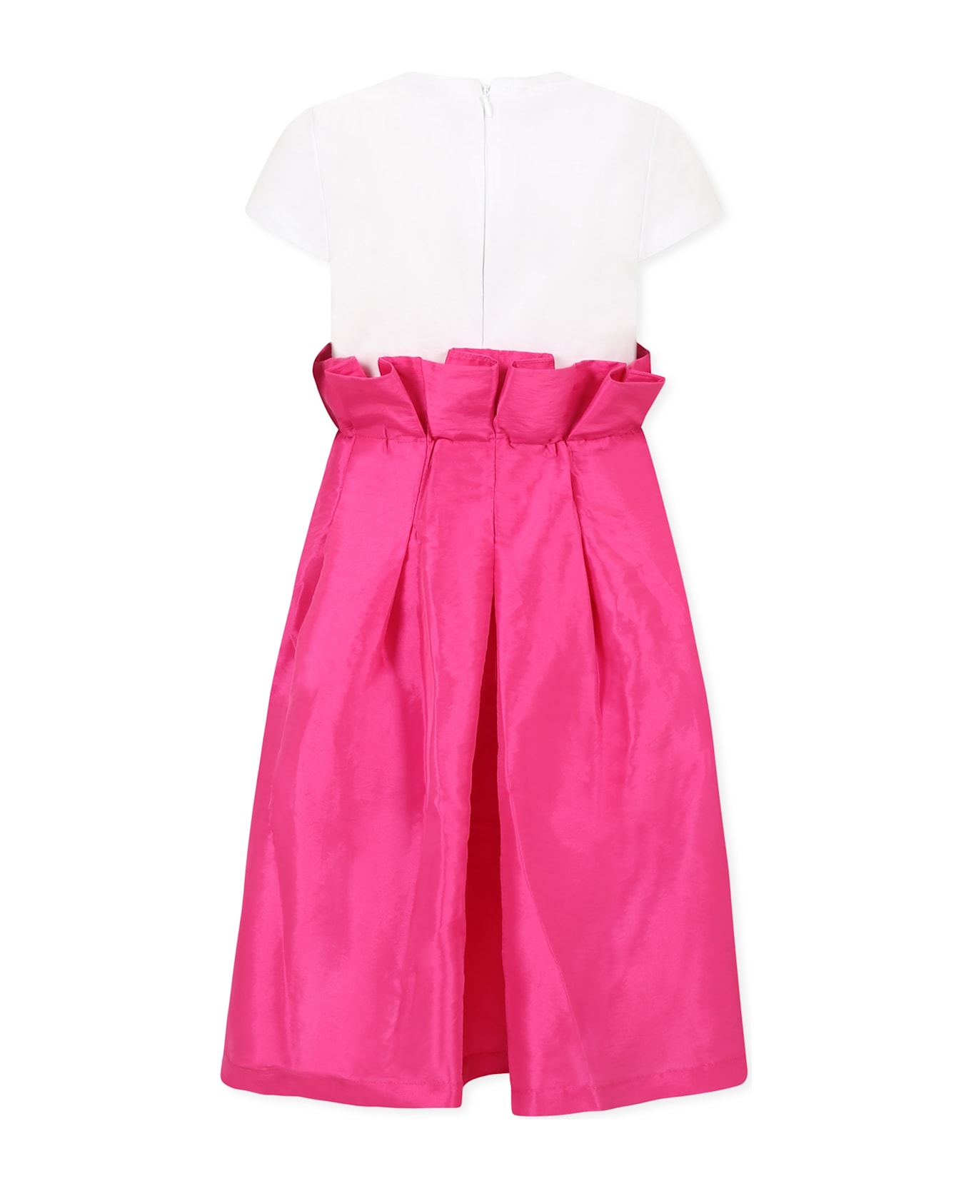 Karl Lagerfeld Kids Fuchsia Dress Pour Fille Avec Logo - Fuchsia