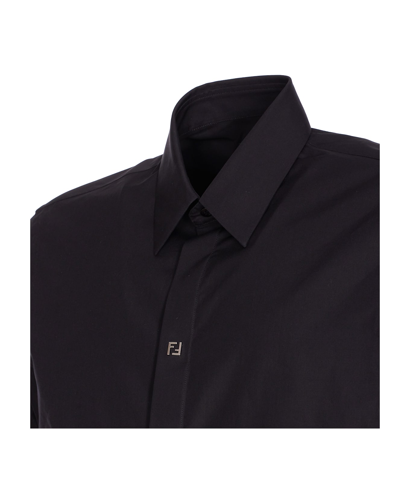 Fendi Micro Ff Detail Shirt - Black