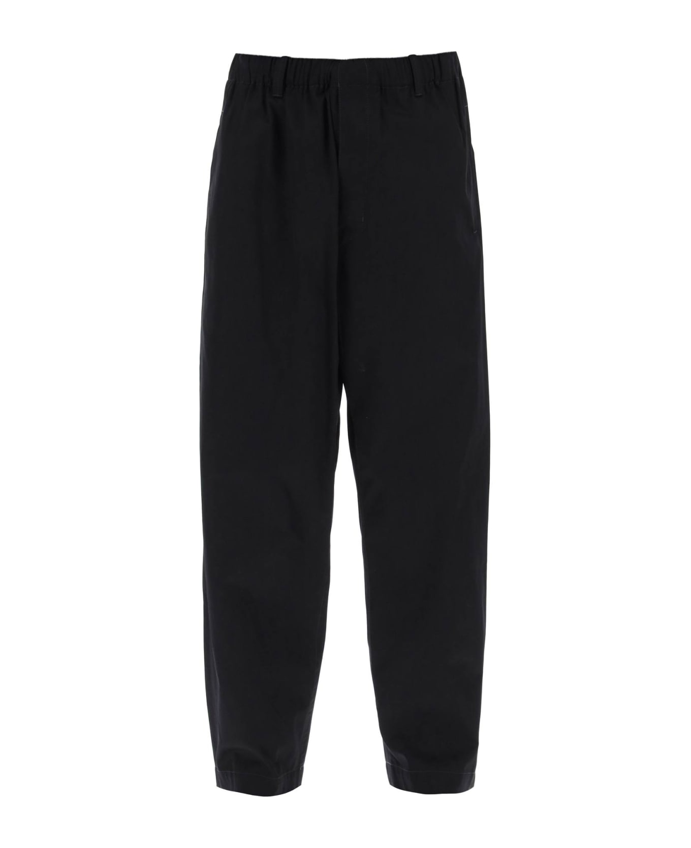 Lemaire Loose Pants In Cotton Twill - BLACK (Black)