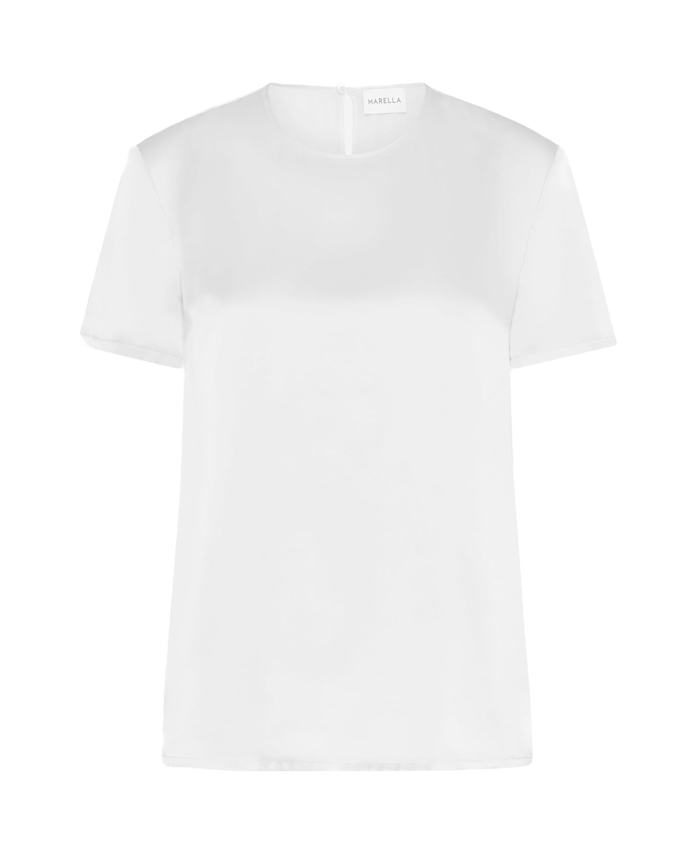 Marella Silk T-shirt - BIANCO