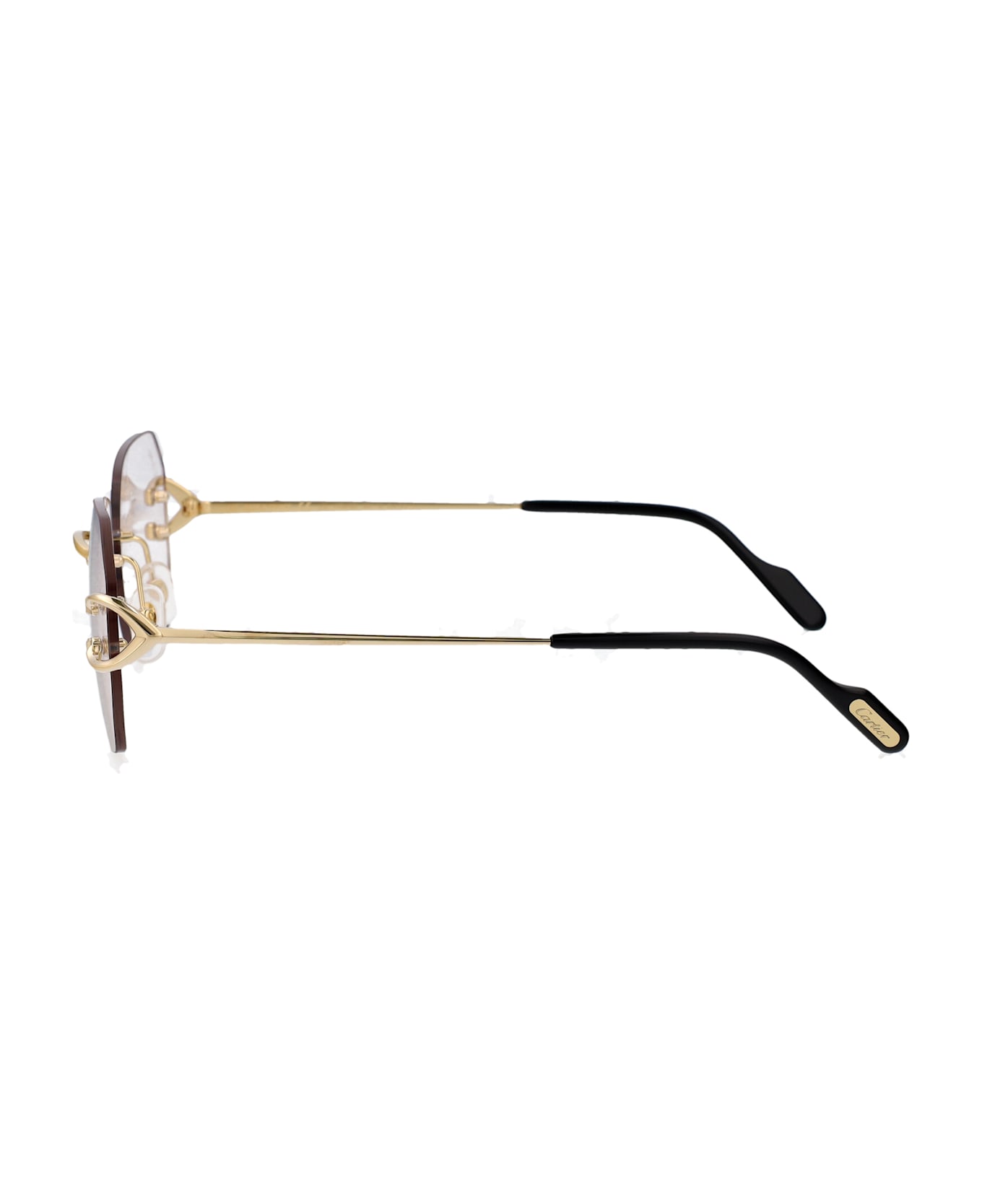 Cartier Eyewear Ct0416s Sunglasses - 001 GOLD GOLD TRANSPARENT