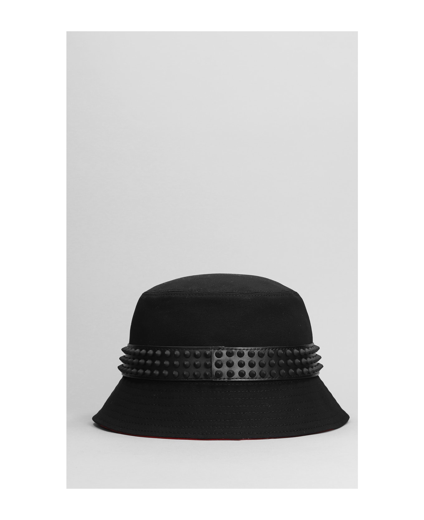 Christian Louboutin 'bobino Spikes' Buket Hat - Black 帽子