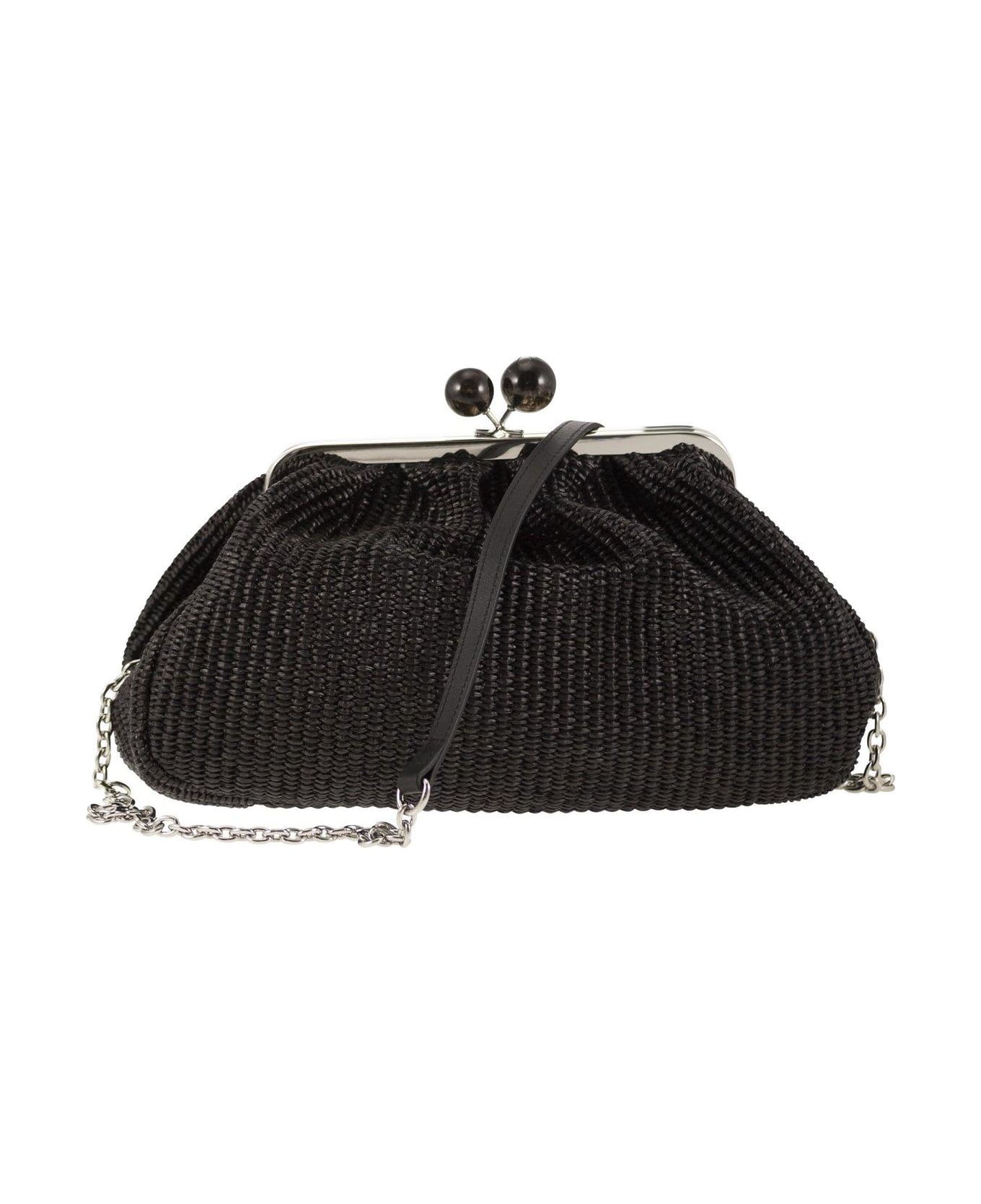 Weekend Max Mara Embellished Chain Link Clutch Bag - Black