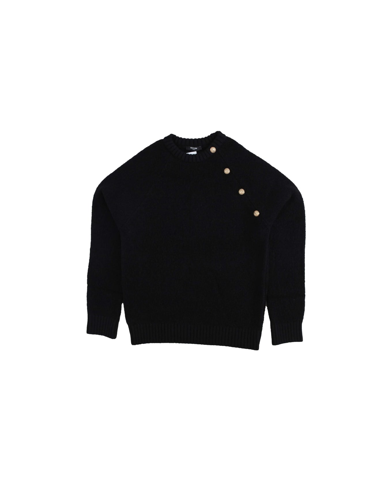 Balmain Shirt With Buttons - BLACK