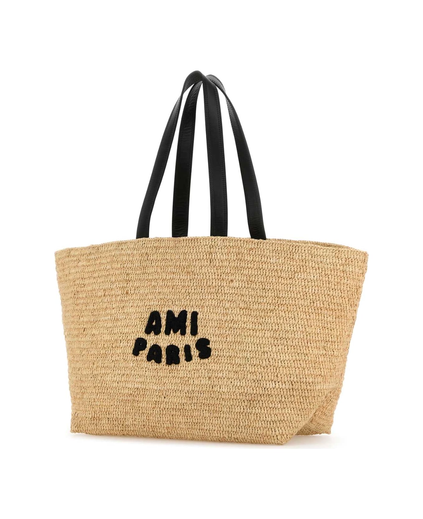 Ami Alexandre Mattiussi Raffia Shopping Bag - NATURAL