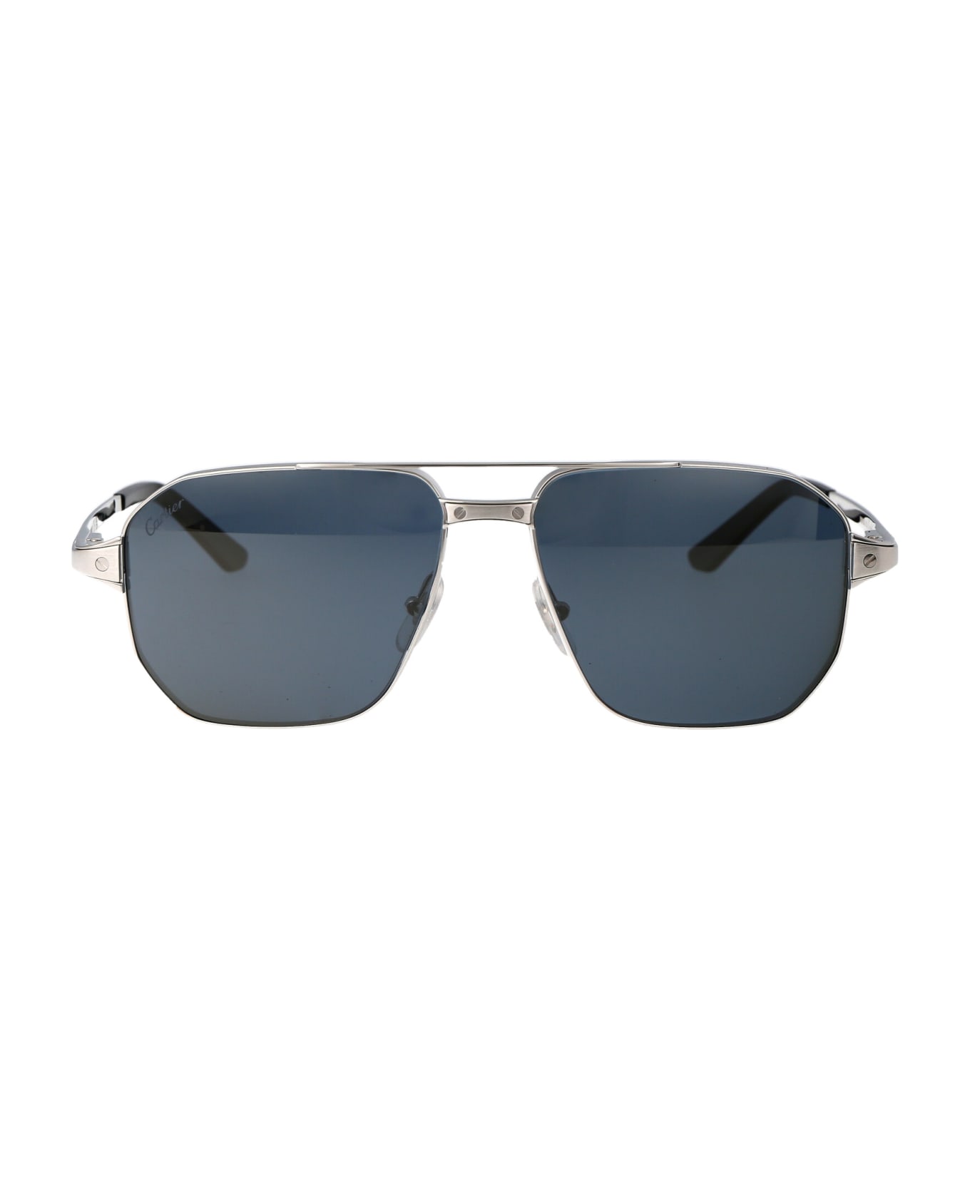 Cartier Eyewear Ct0424s Sunglasses - 004 SILVER SILVER BLUE サングラス
