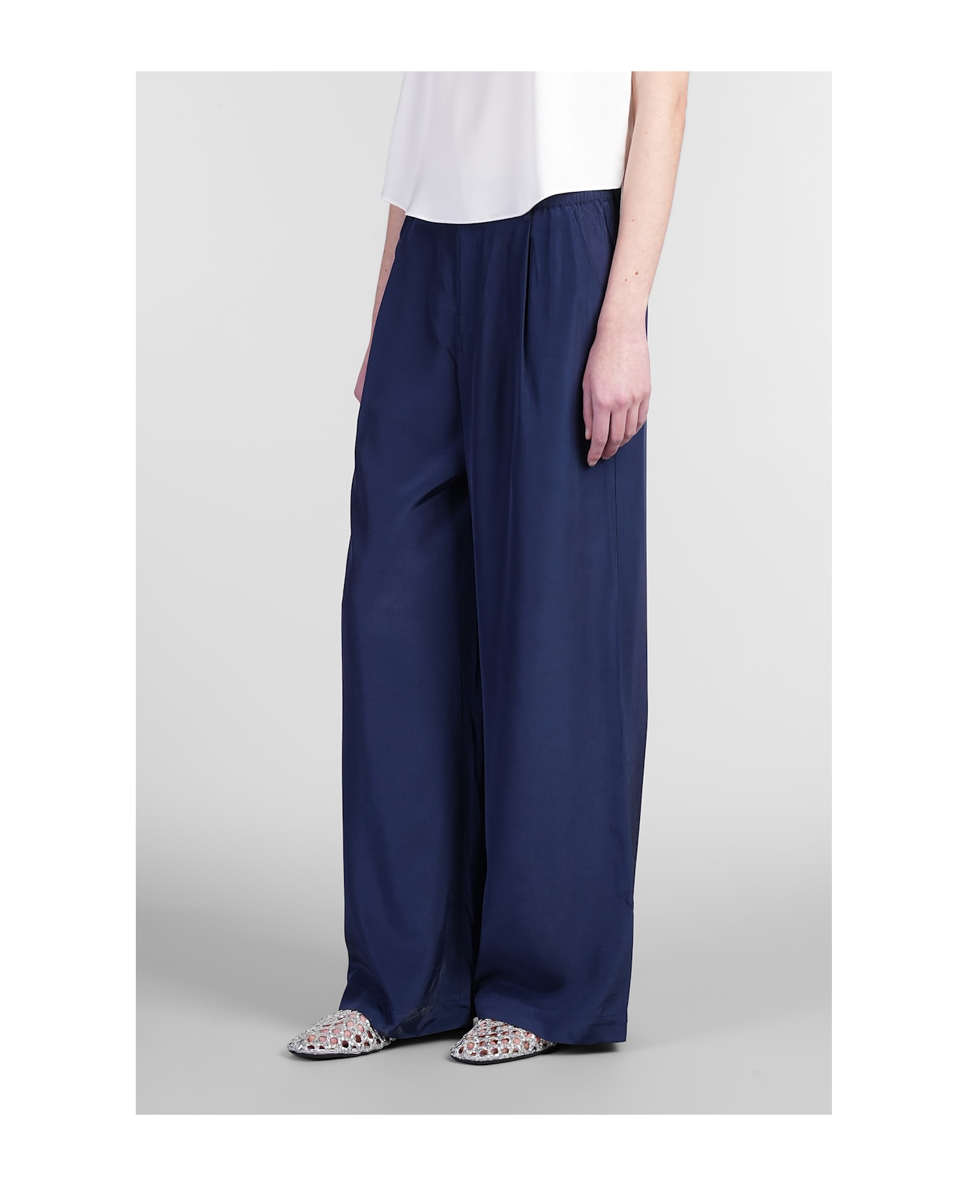 Simkhai Sydnie Pants In Blue Acetate - blue