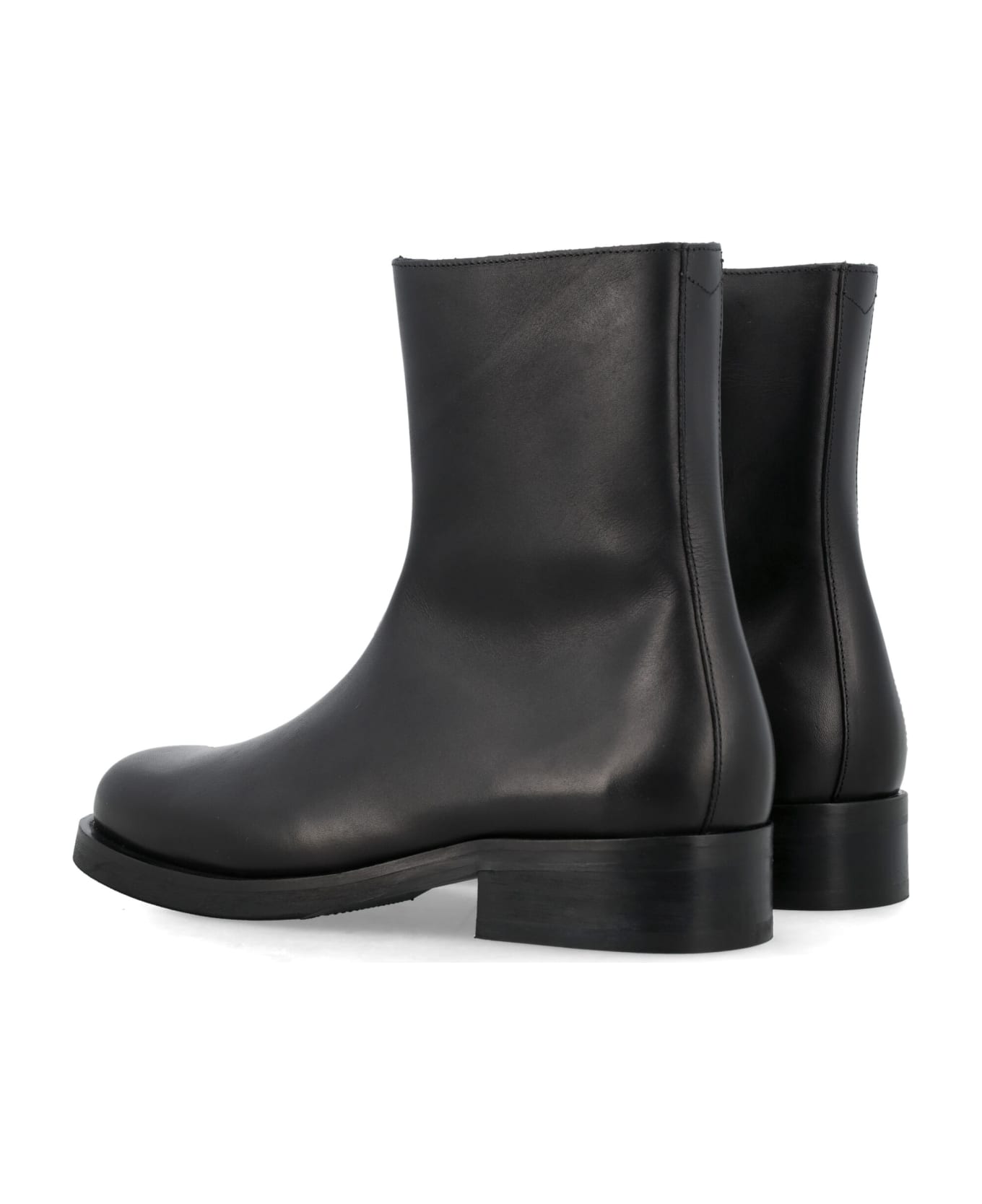 Our Legacy Camion Ankle Boots - BLACK LEATHER