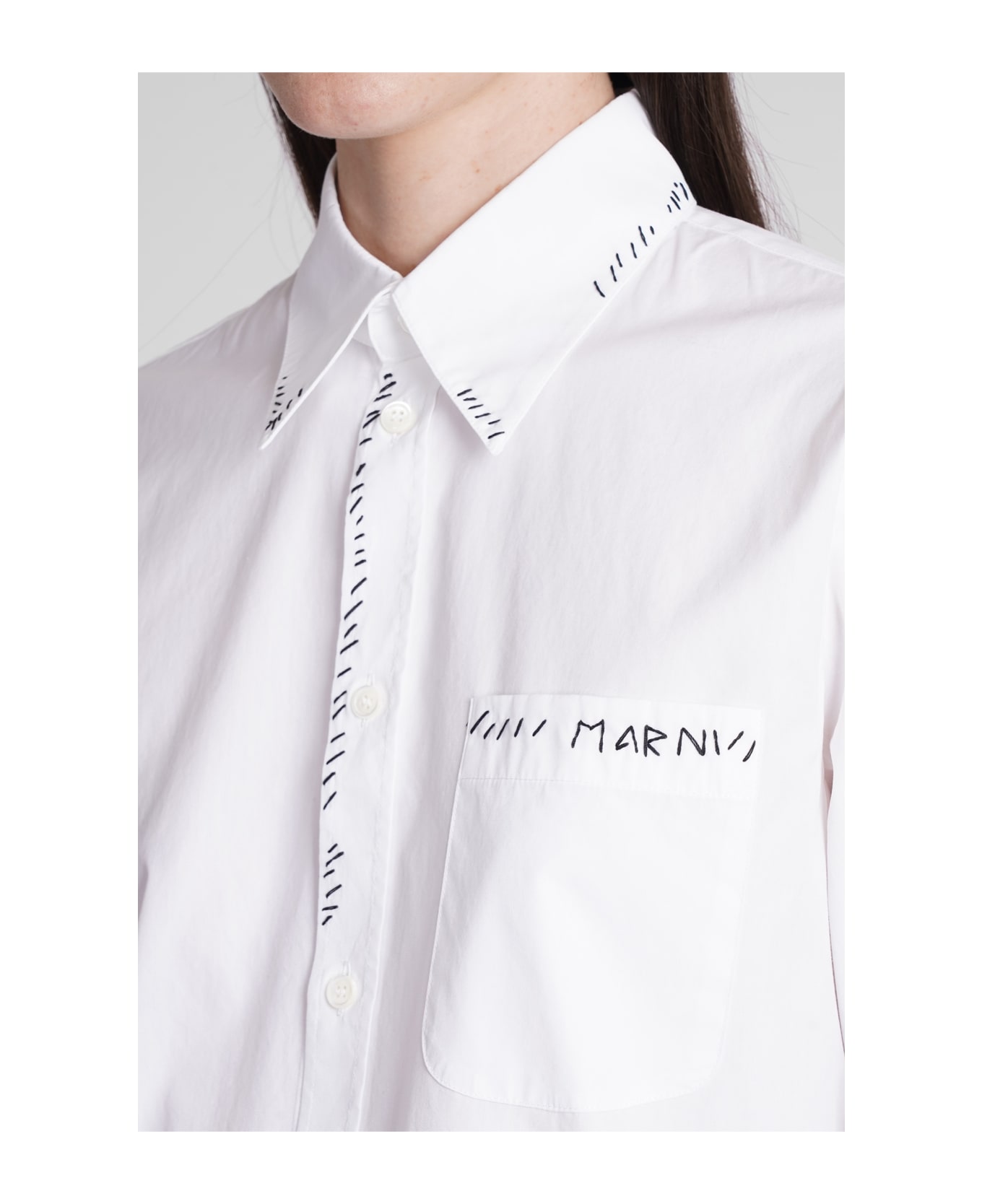 Marni Shirt In White Cotton - white