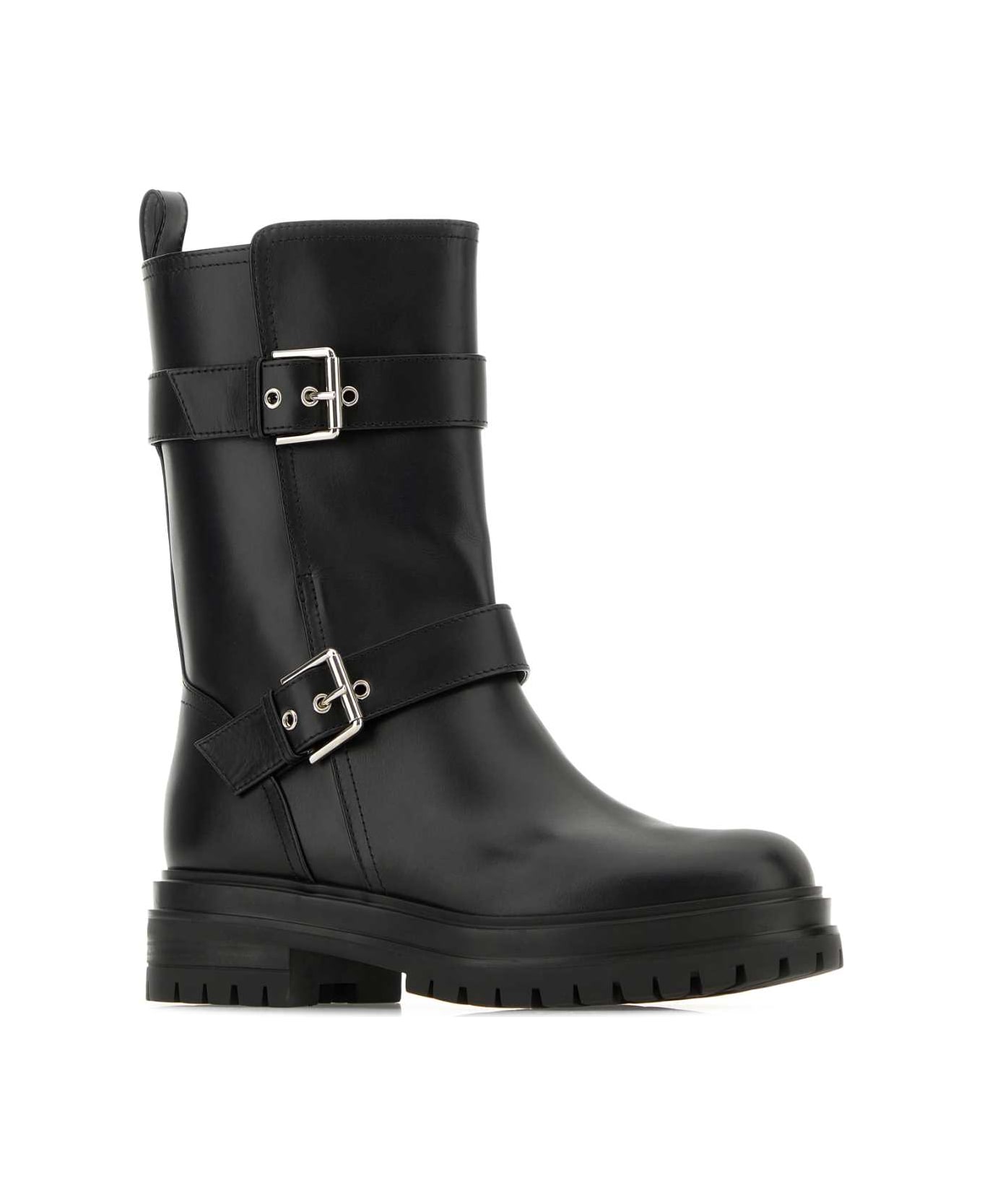 Gianvito Rossi Black Leather Thiago Ankle Boots - Black