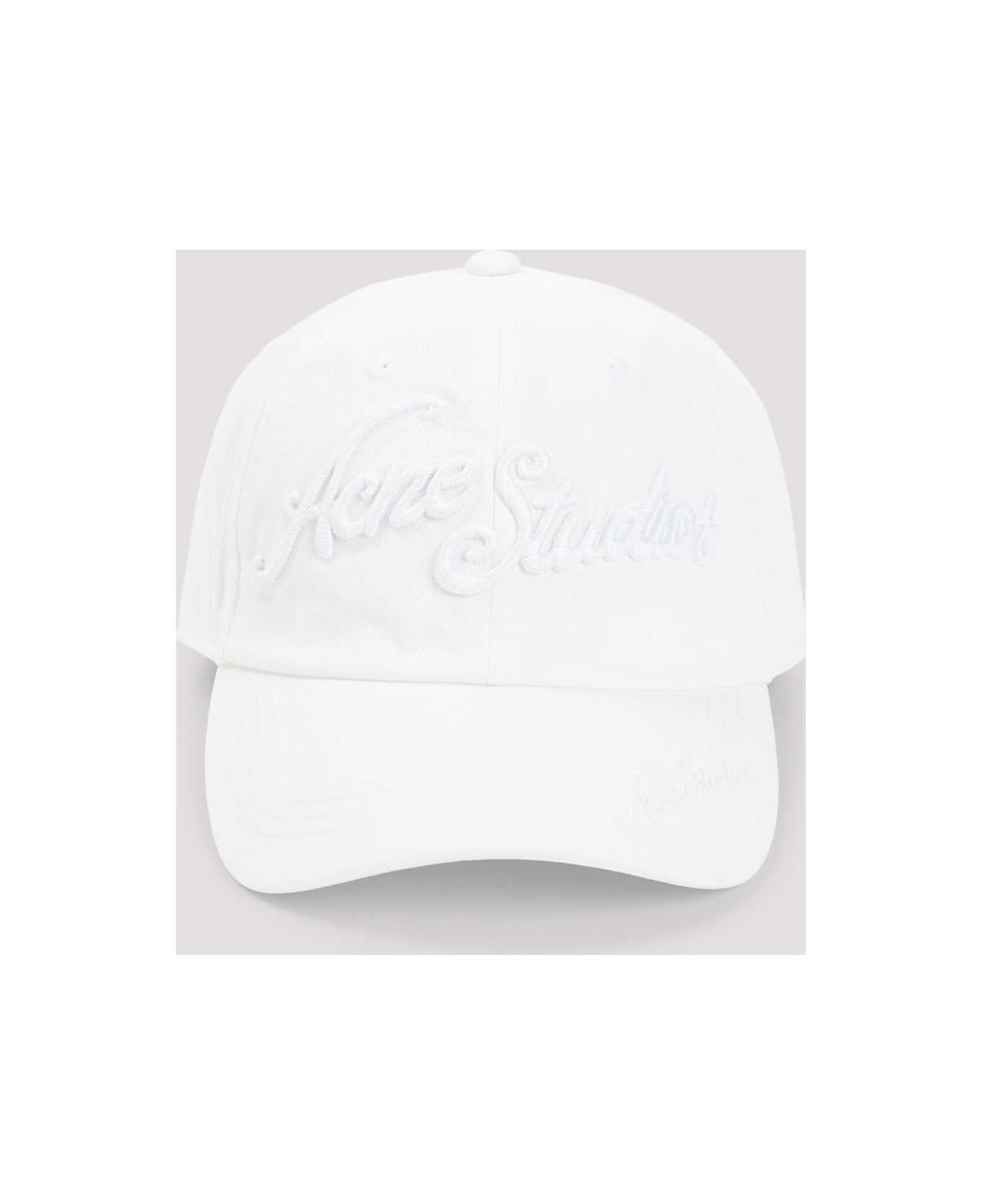 Acne Studios Embroidery Baseball Cap - White