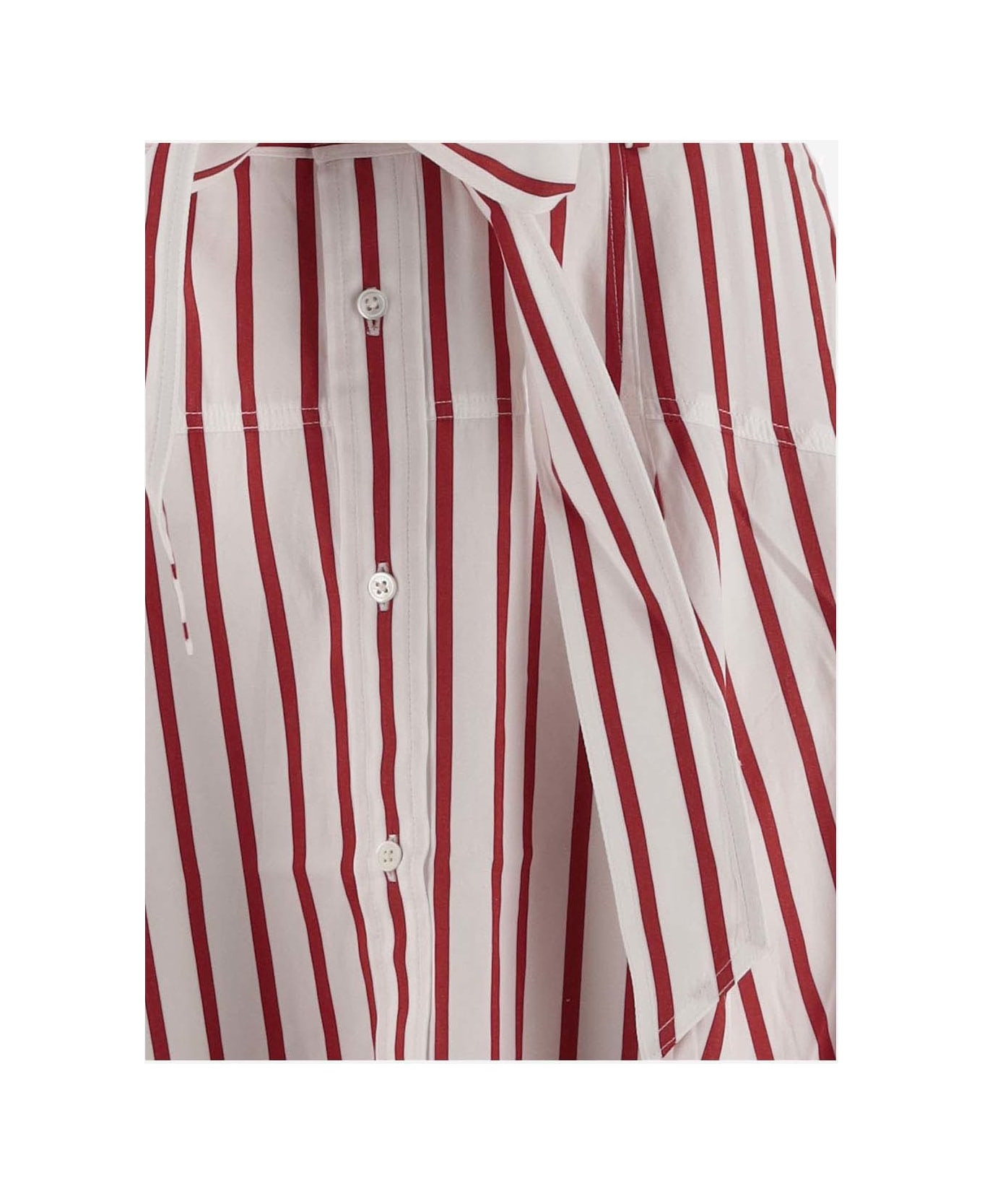 Ralph Lauren Striped Cotton Skirt - Red