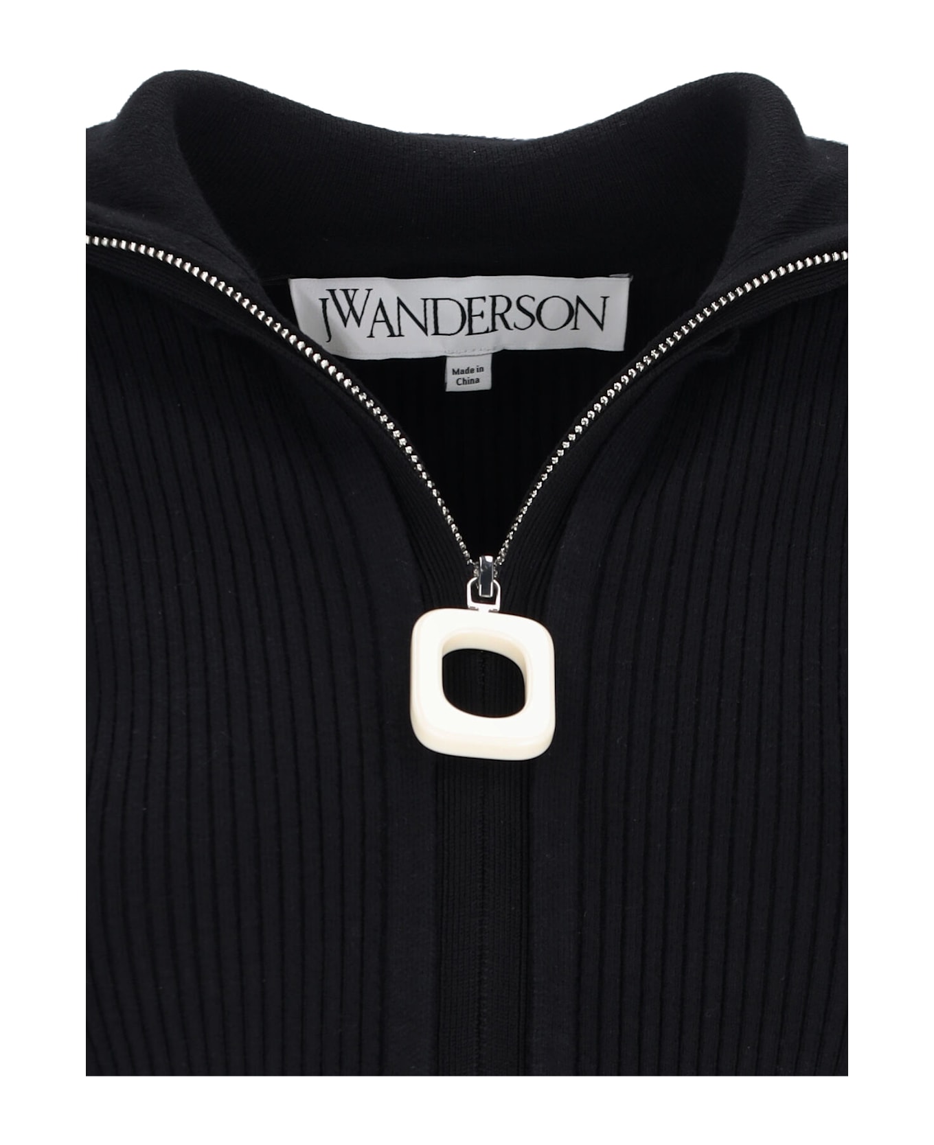 J.W. Anderson Logo Zip Cardigan - BLACK