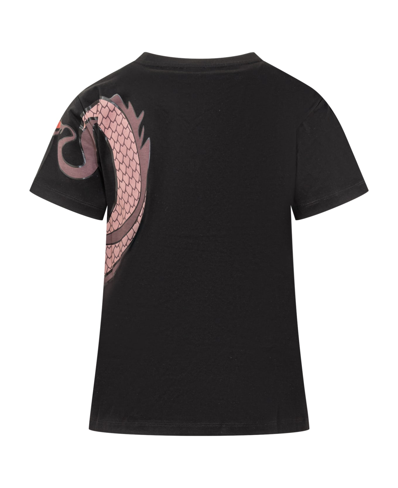 Pinko T-shirt With Dragon Print - BLACK