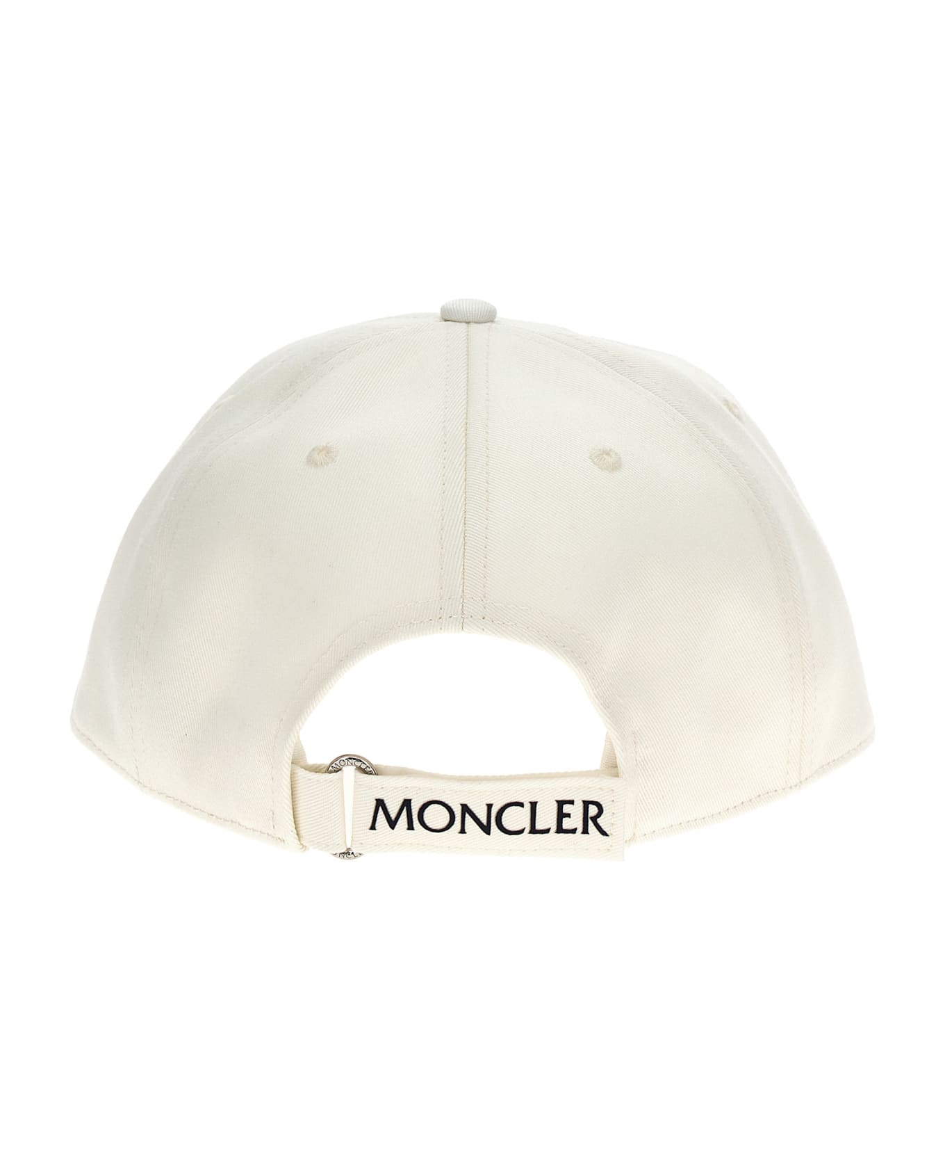 Moncler Logo Patch Cap - White 帽子