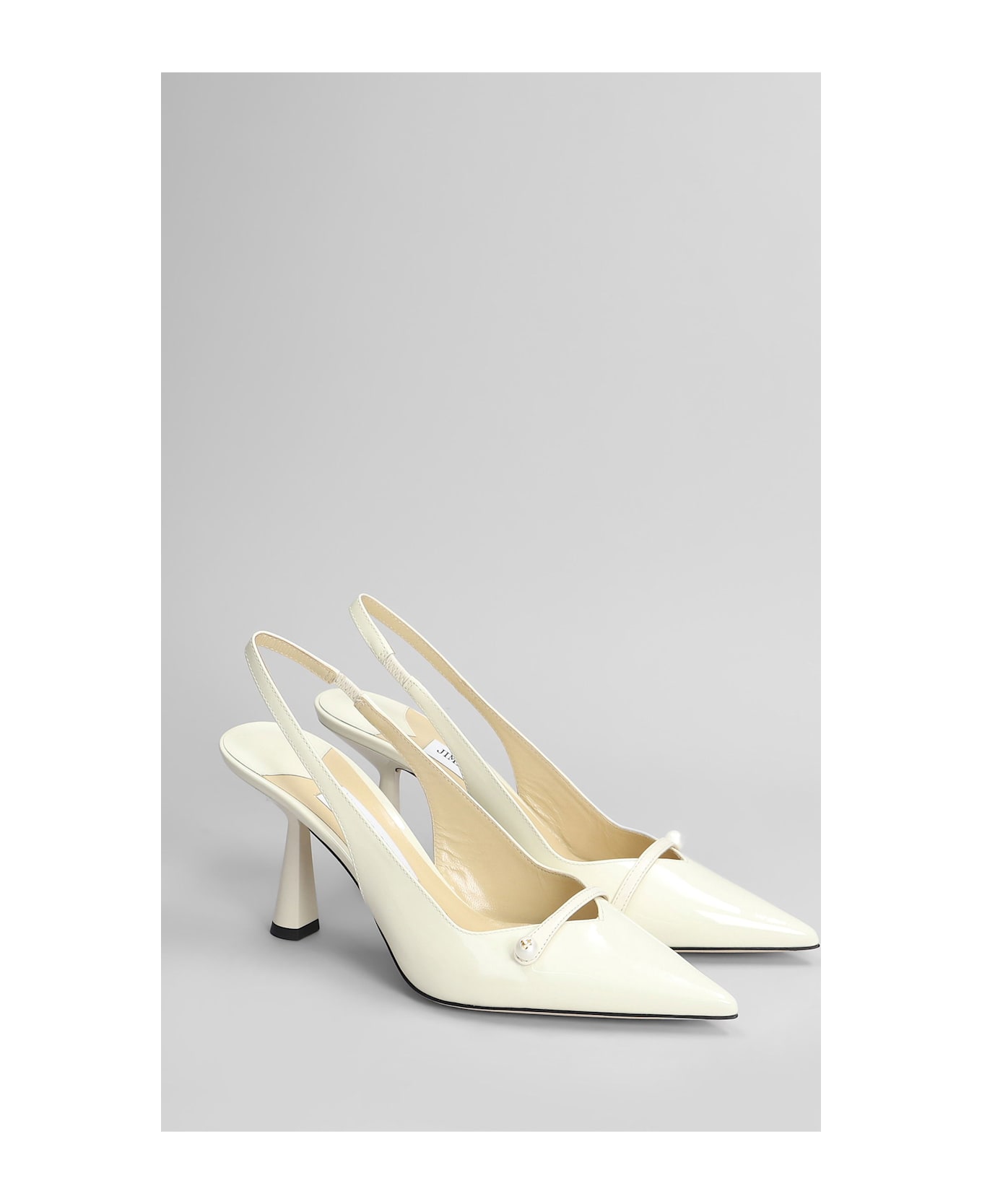 Jimmy Choo Amita 95 Pumps In White Leather - white