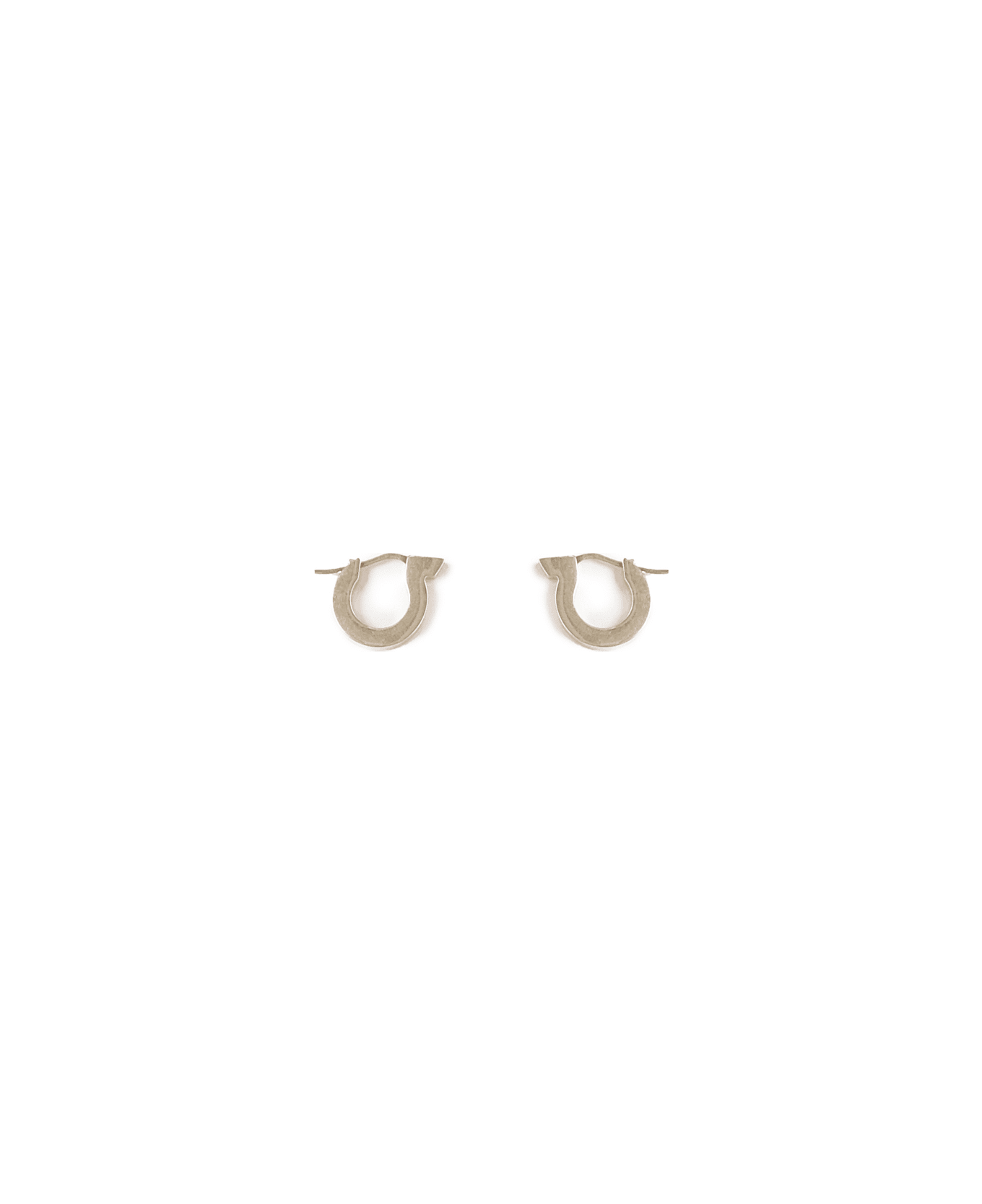 Ferragamo Ganicni Earrings With Logo - Gold
