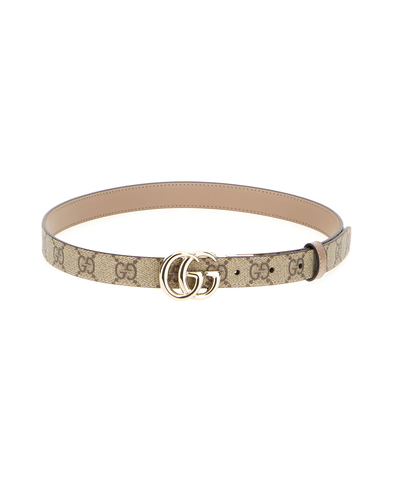 Gucci Gg Fabric Belt - BEIGE EBONY