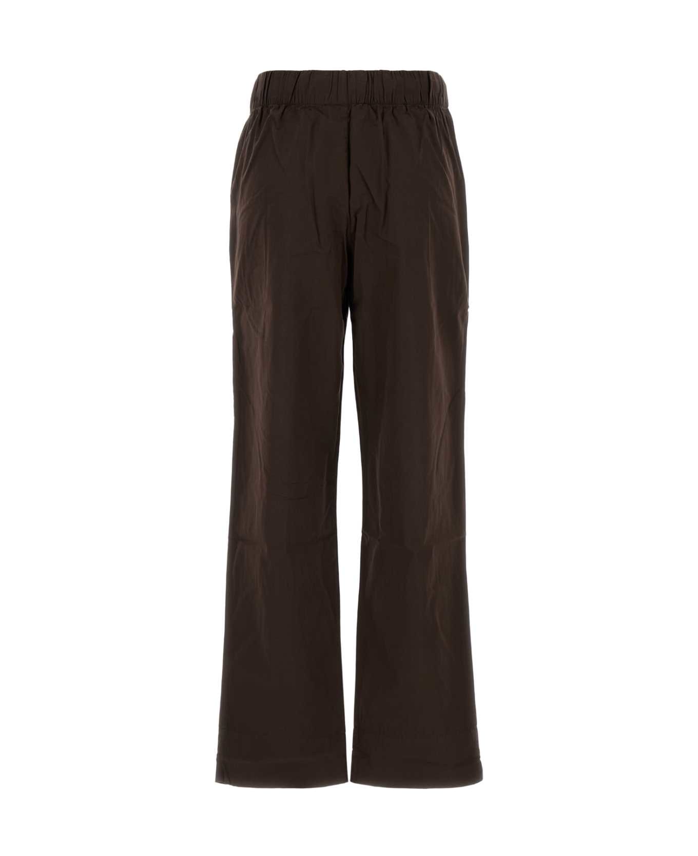 Tekla Chocolate Cotton Pyjamas Pant - COFFEE