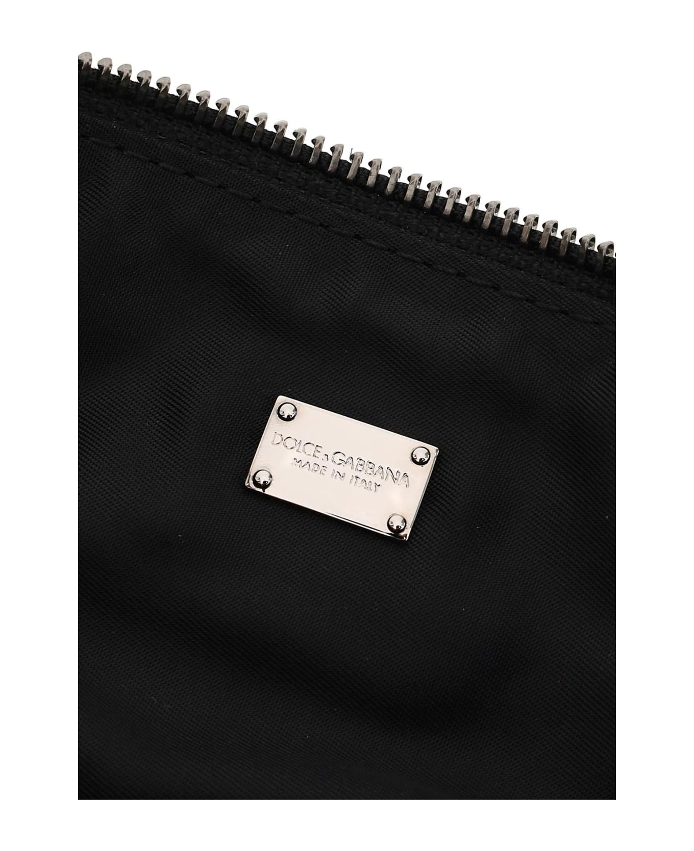 Dolce & Gabbana Jacquard Fabric Pouch - MULTICOLOR NERO (Black)