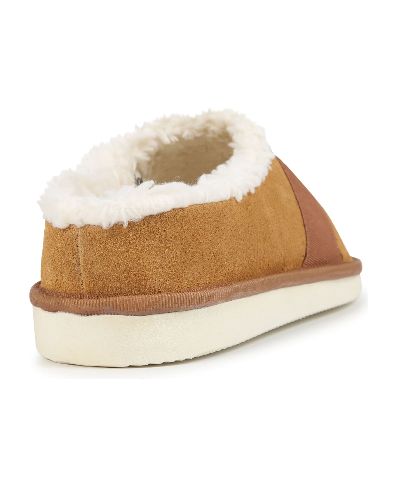 Chloé Slippers Con Stampa Logo - Beige