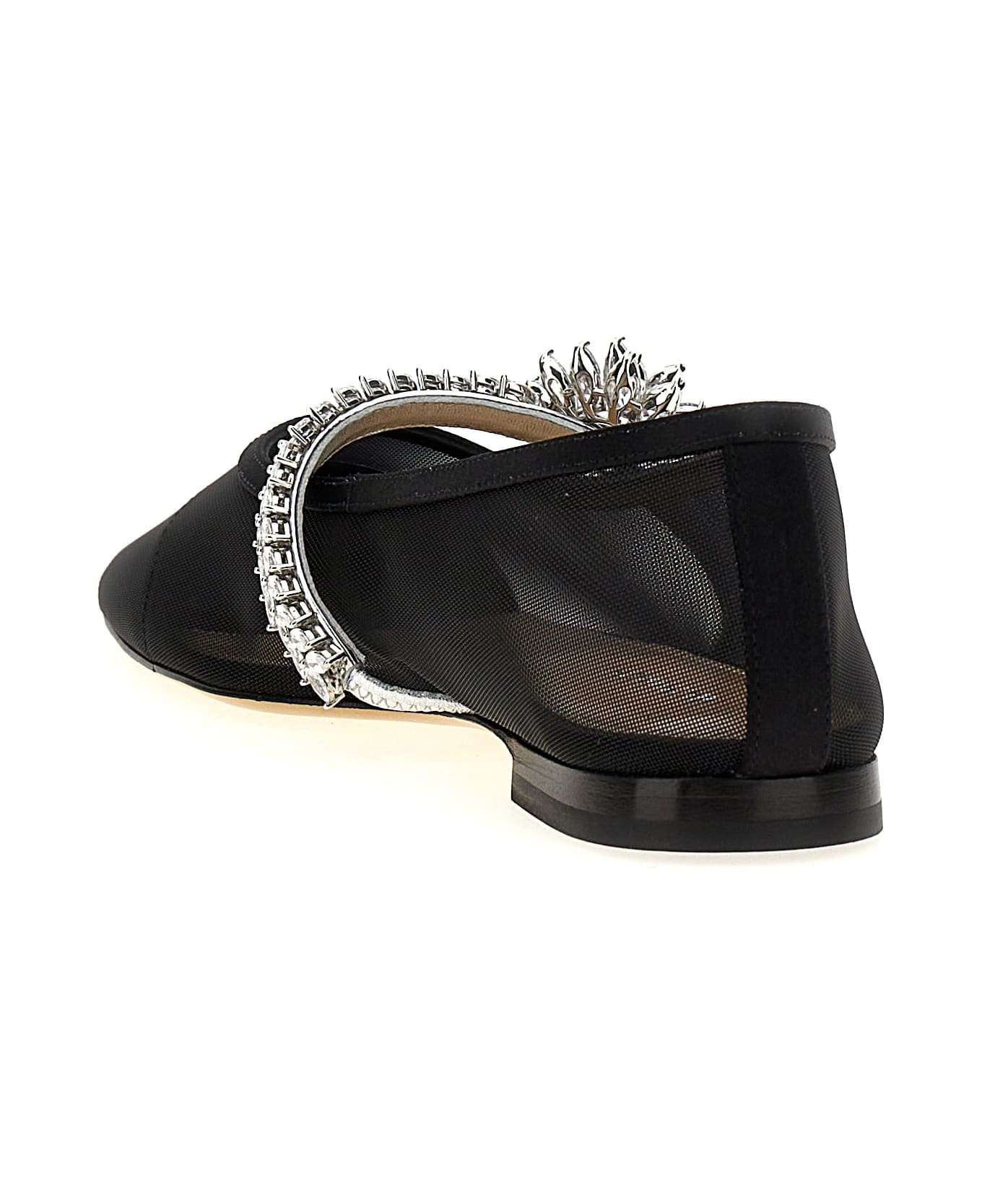 フラットシューズ MACH & MACH 'Lotus' ballet flats (R25S091310NETB17 BLACK) Mach & Mach Lotus Ballet Flats Black | Wanan Luxury