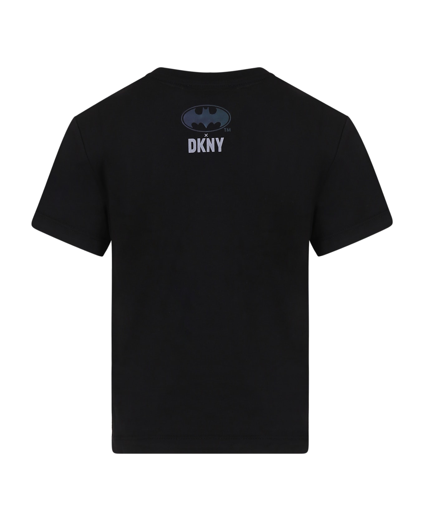 DKNY Black T-shirt For Boy With Logo - Black