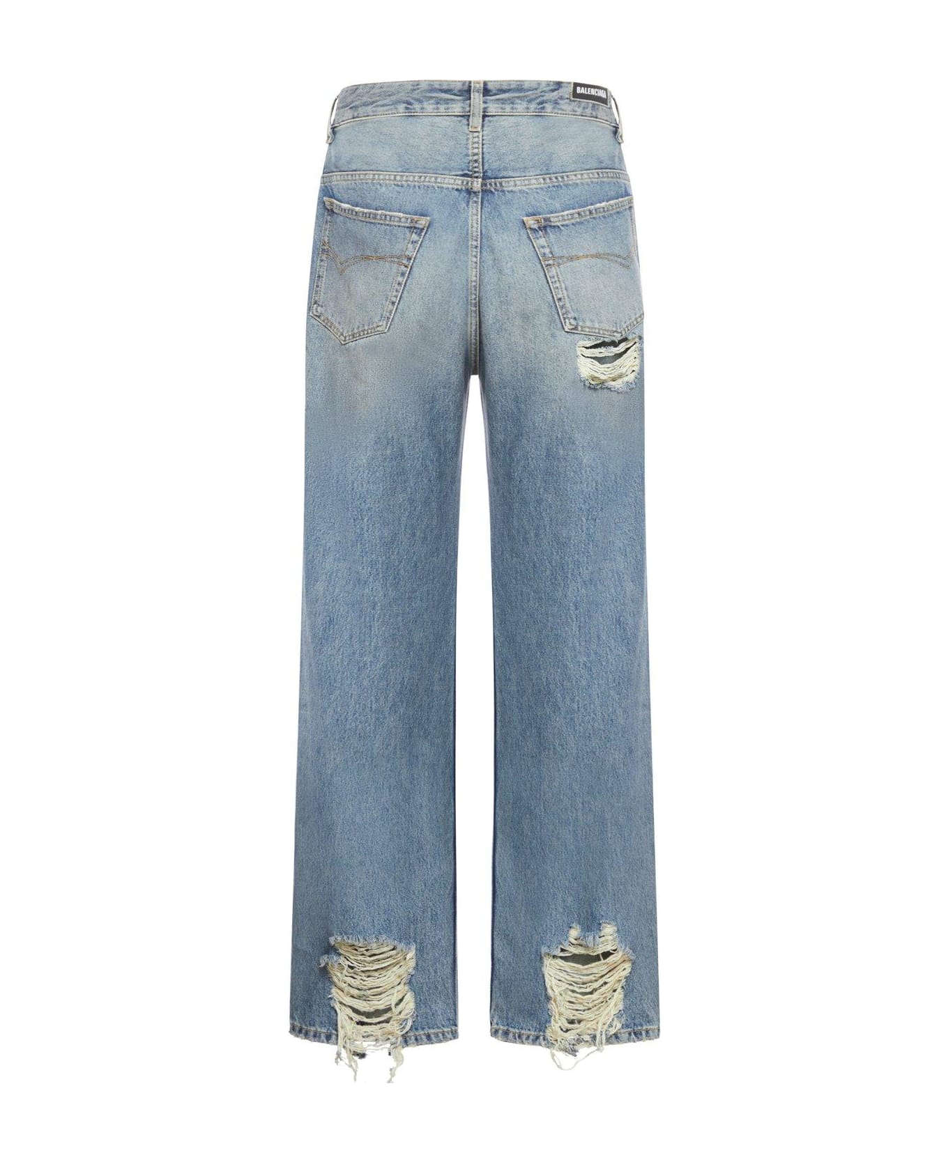 【関税込み】balenciaga TAGLIO DRITTO' JEANS Balenciaga Distressed Straight-leg Jeans | italist
