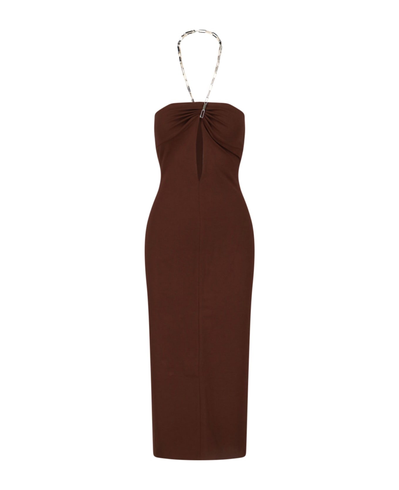 The Attico Chain Detail Dress - Brown ワンピース＆ドレス