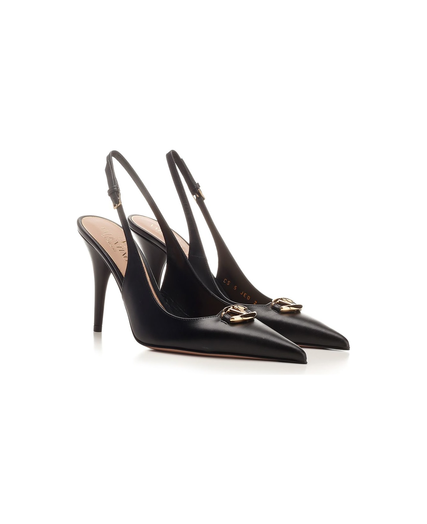 Valentino Garavani Slingback Vlogo The Bold Edition Pumps - Black