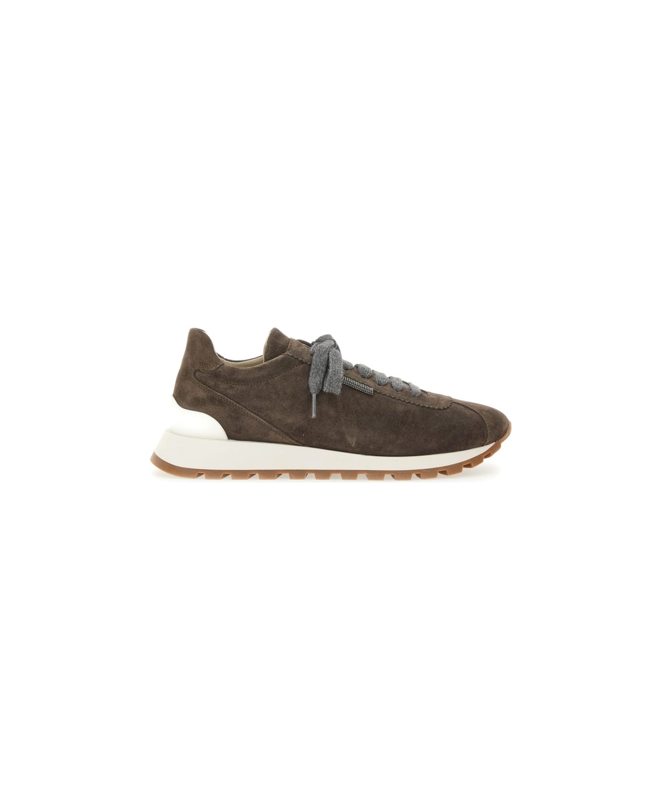 Brunello Cucinelli Suede Running Sneaker - BROWN