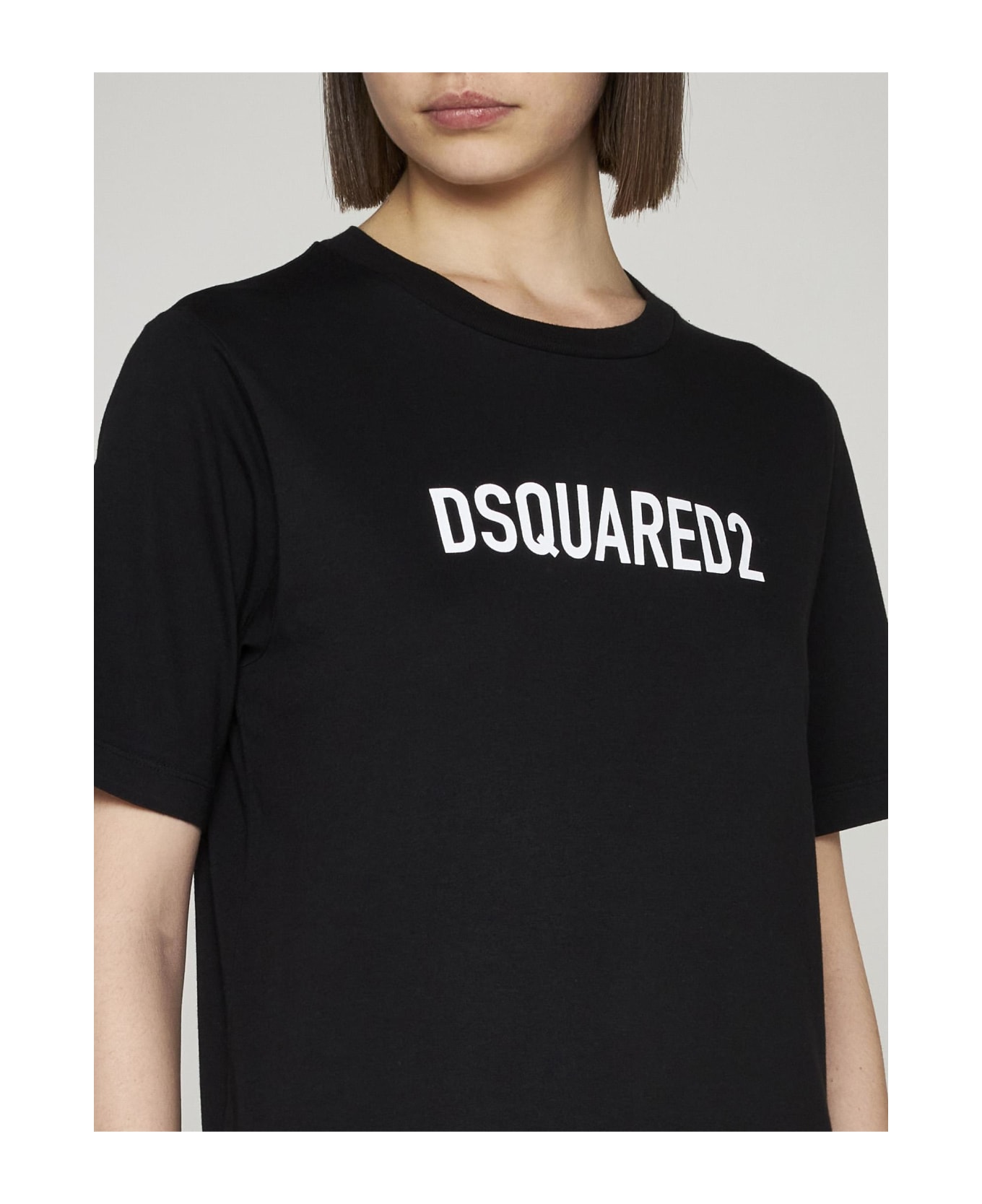 Dsquared2 Logo Cotton T-shirt - Black