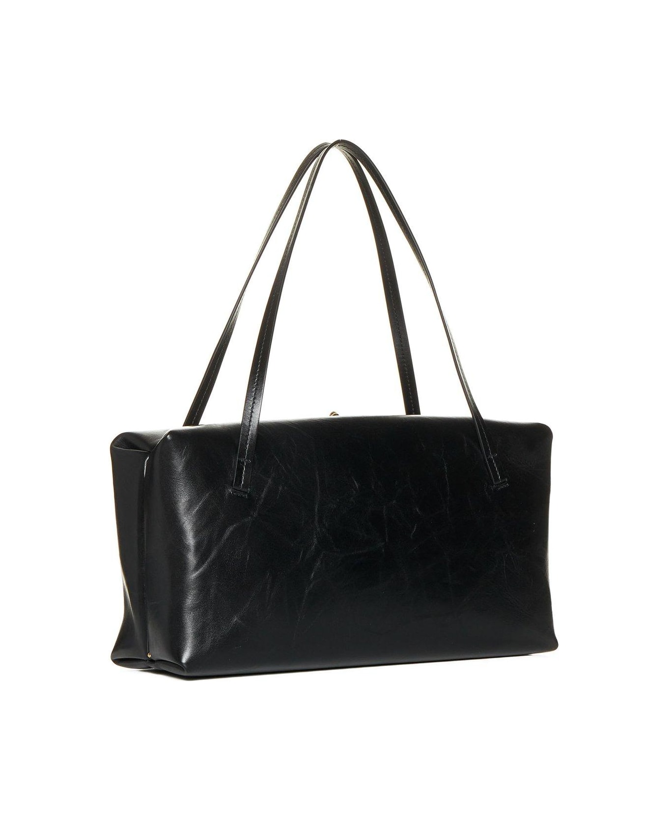 Jil Sander Large 
goji Pillow
 Black Leather Bag - Black