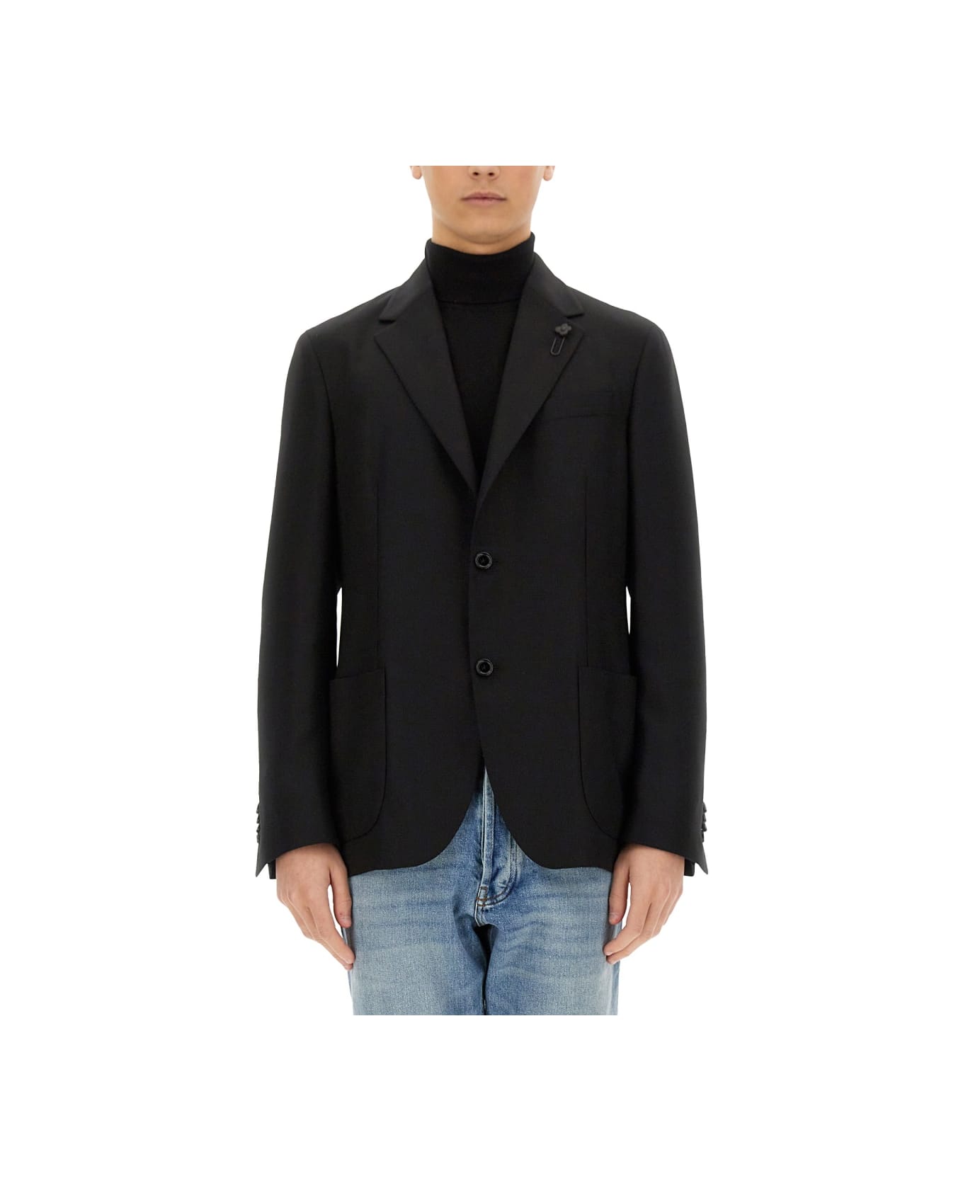 Lardini Single-breasted Jacket - BLACK
