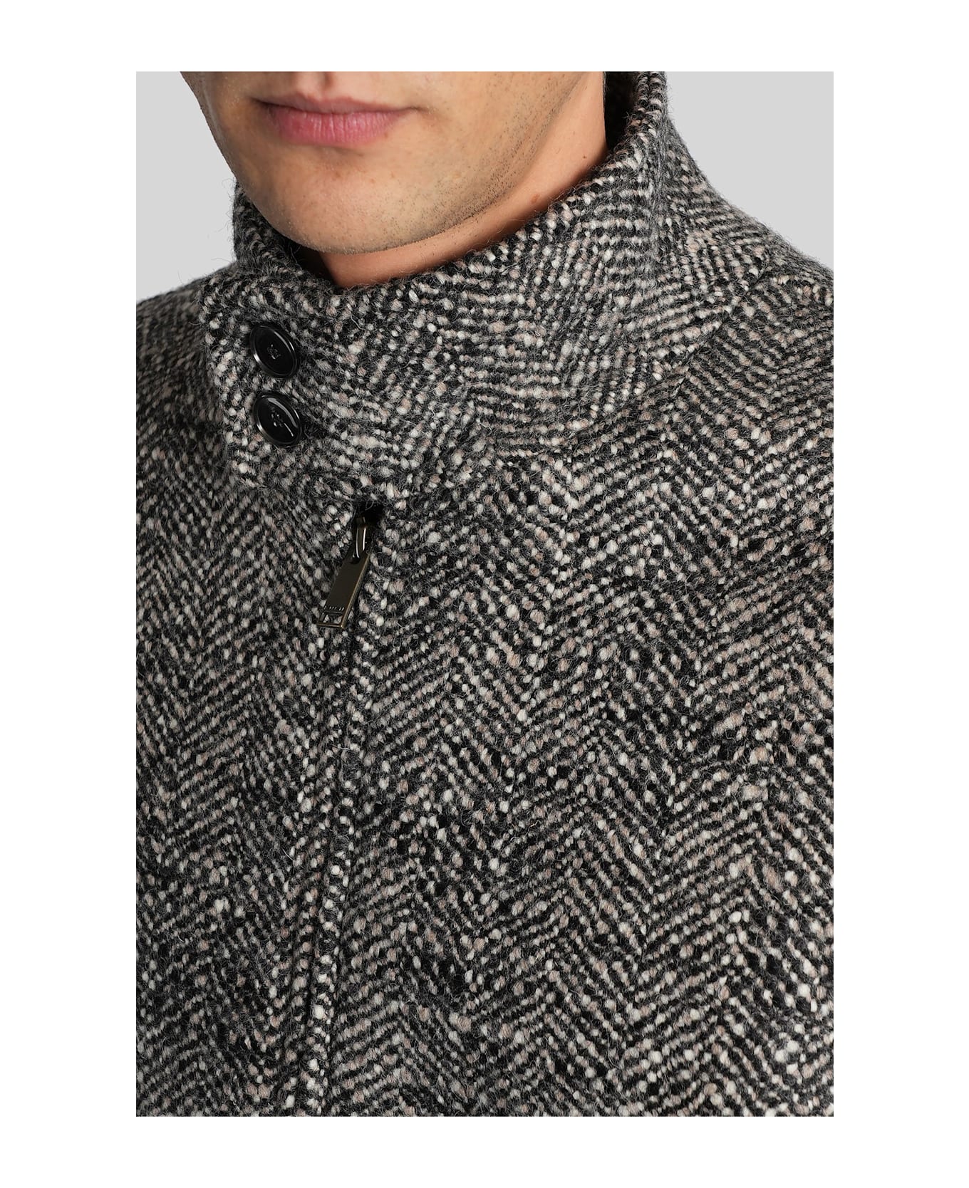 DARKPARK Lee Casual Jacket In Grey Wool - grey