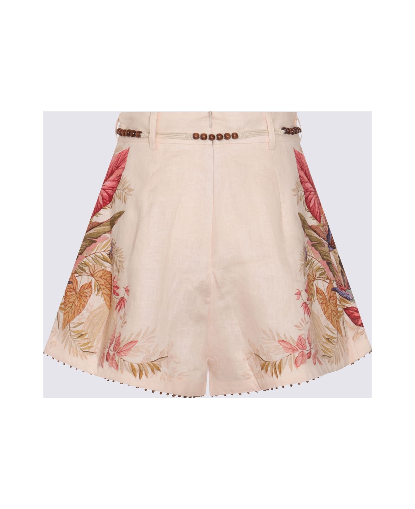 Zimmermann Cream Linen Shorts - Beige