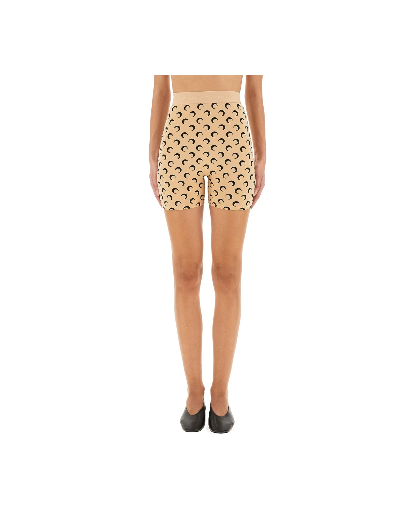 Marine Serre Shorts "moon" - BEIGE