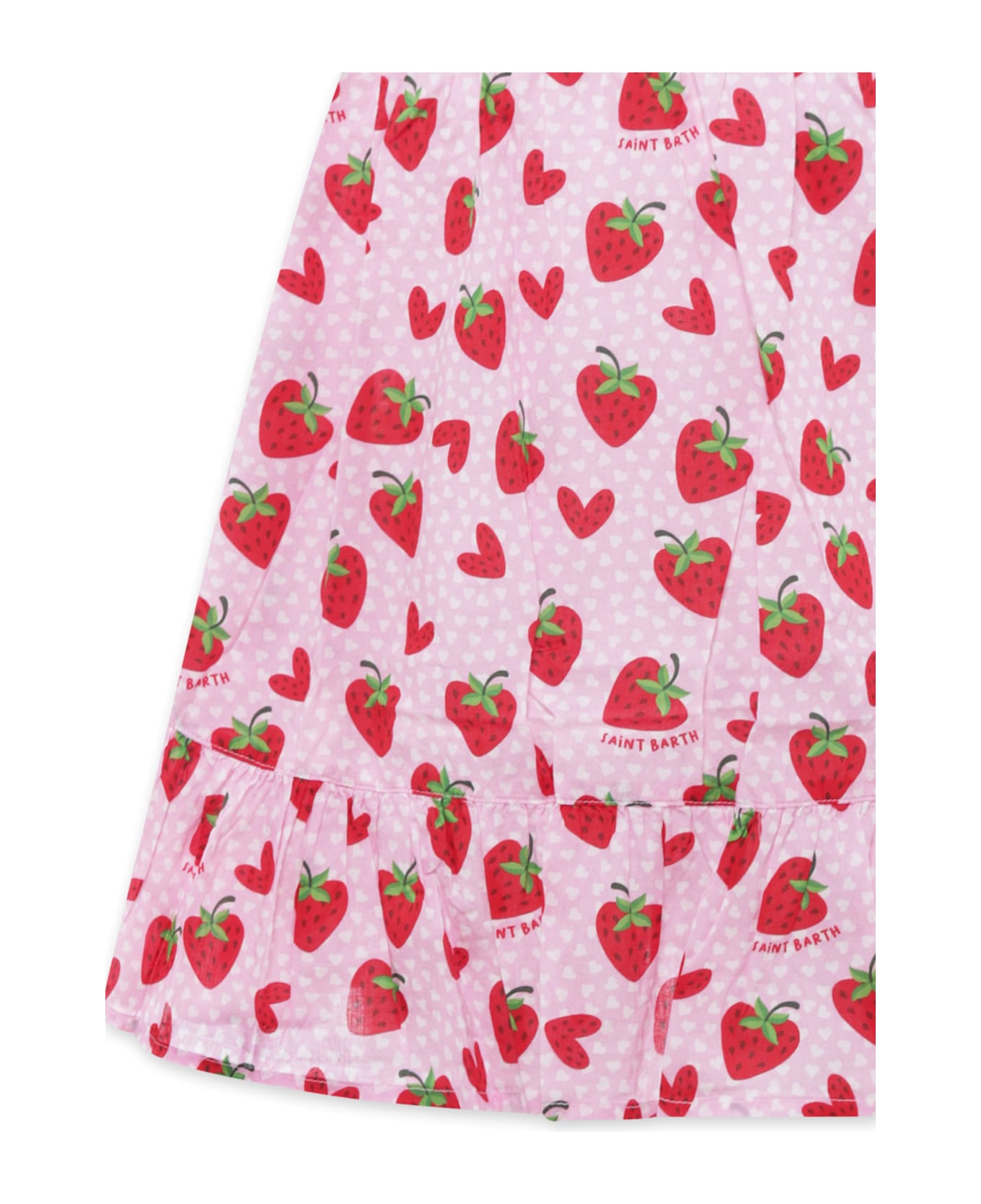 MC2 Saint Barth Pink Dress For Girl With Strawberries - Pink