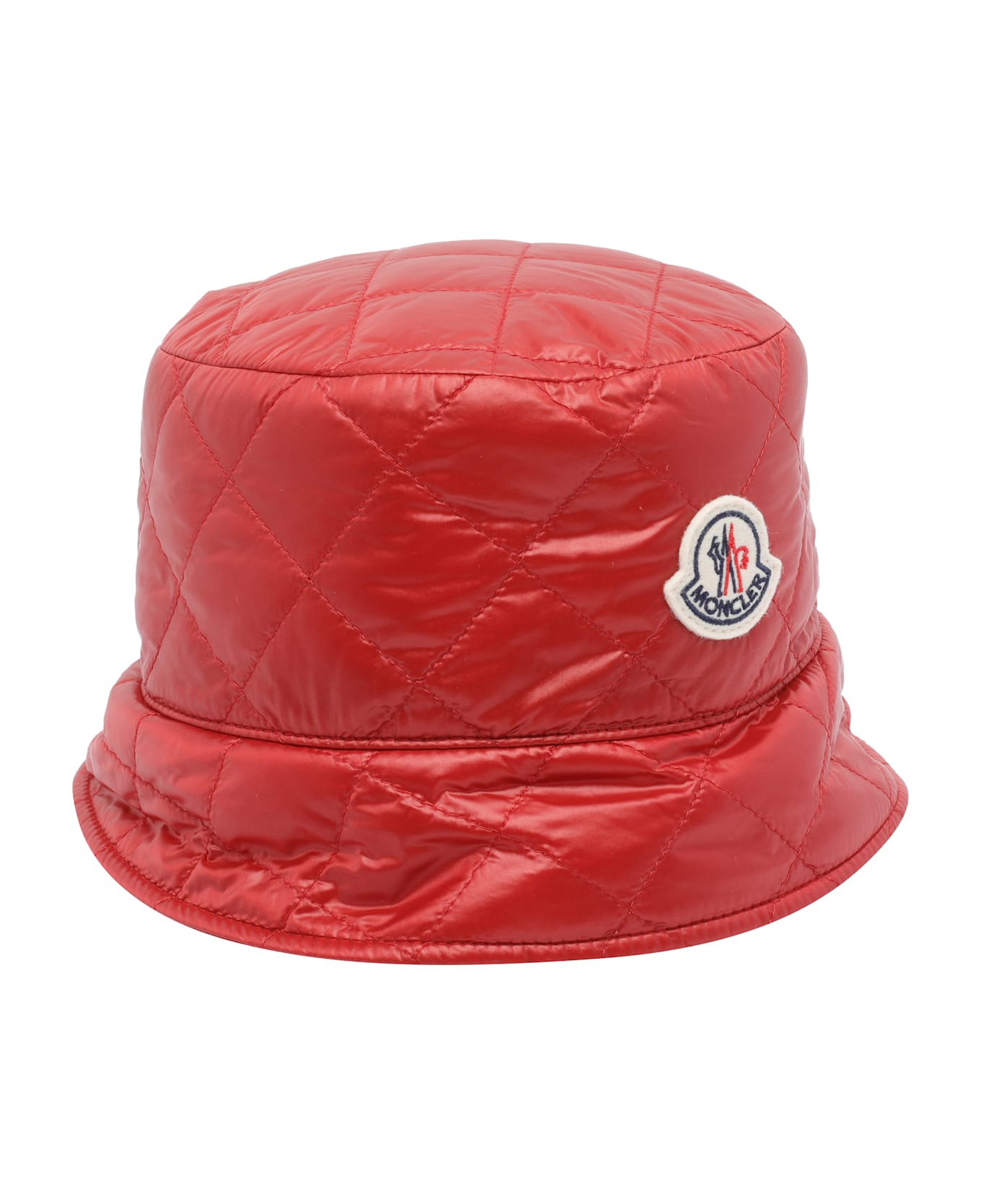 Moncler Logo Bucket Hat - Red