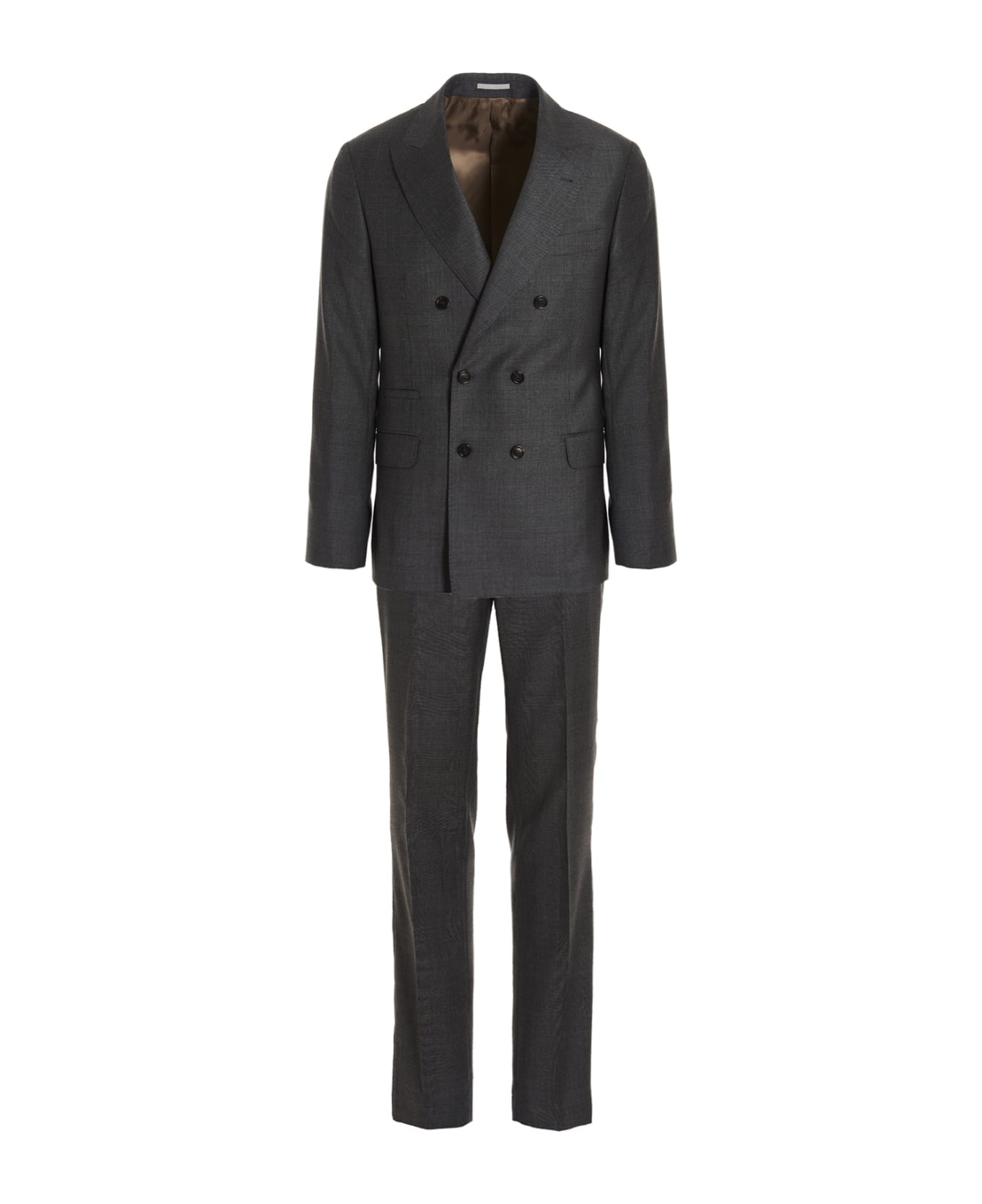 Brunello Cucinelli Prince Of Wales Suit - Gray