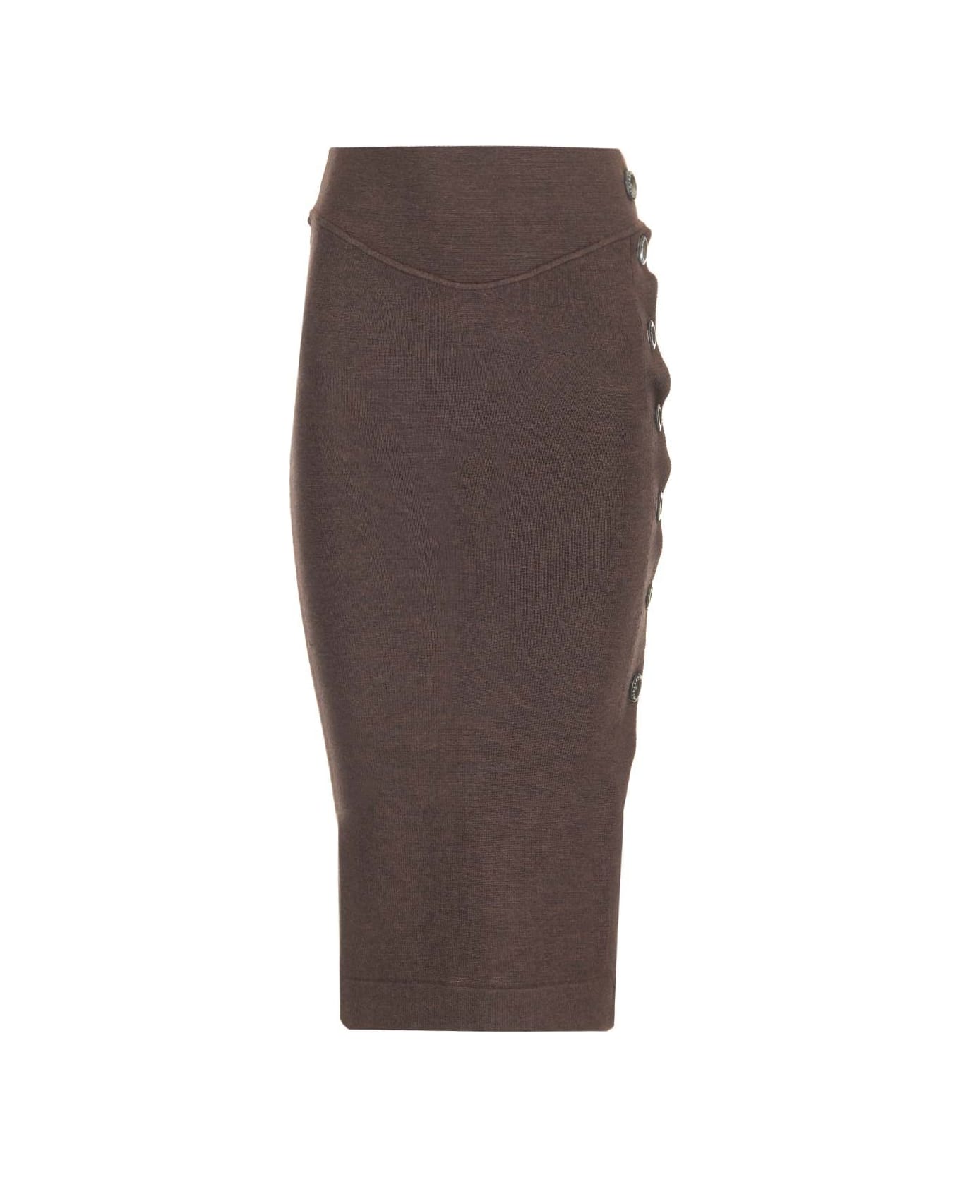 Vivienne Westwood "pamela" Knitted Pencil Skirt - Brown