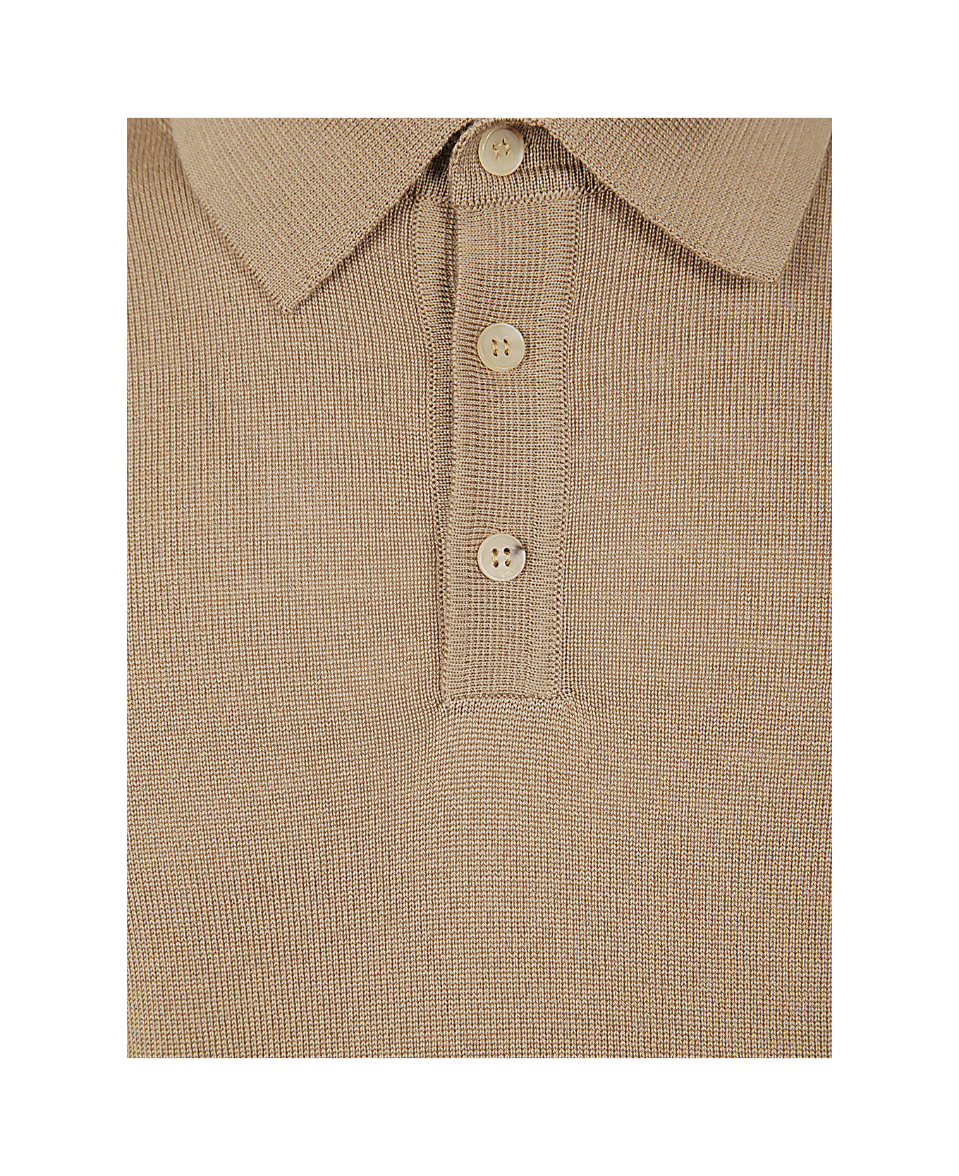 Nuur Long Sleeve Polo - Camel