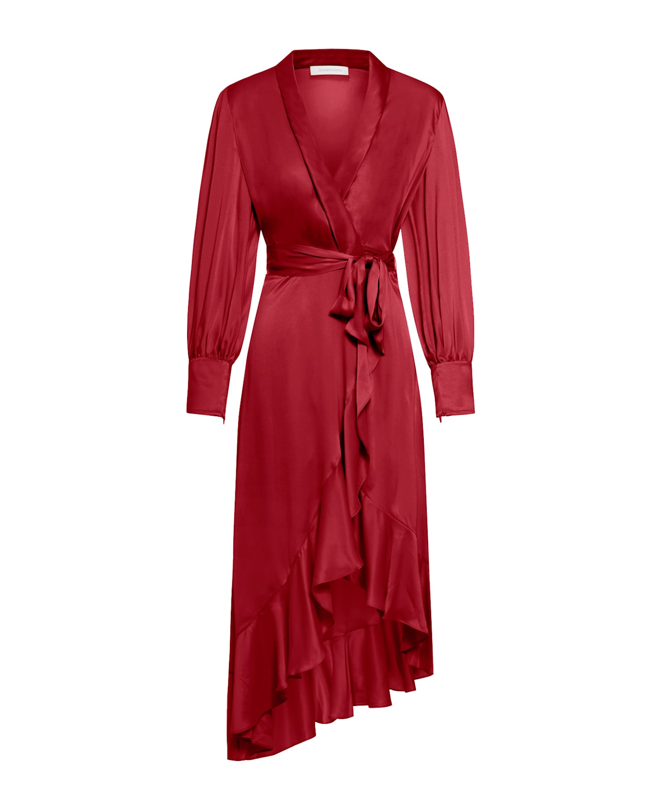 Zimmermann Silk Wrap Dress - Nude 
Neutrals