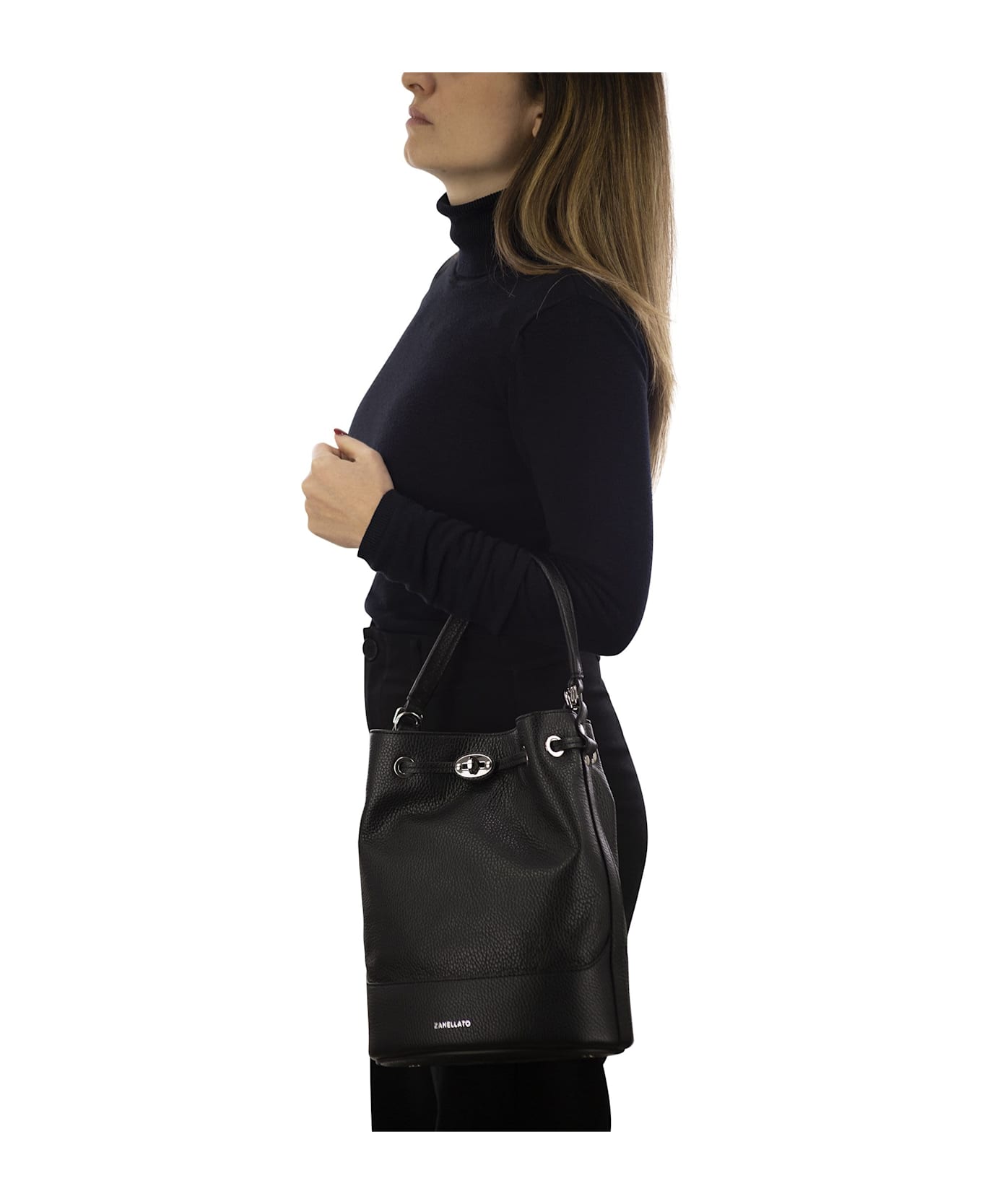 Zanellato Monda
 - Leather Bucket Bag - Black