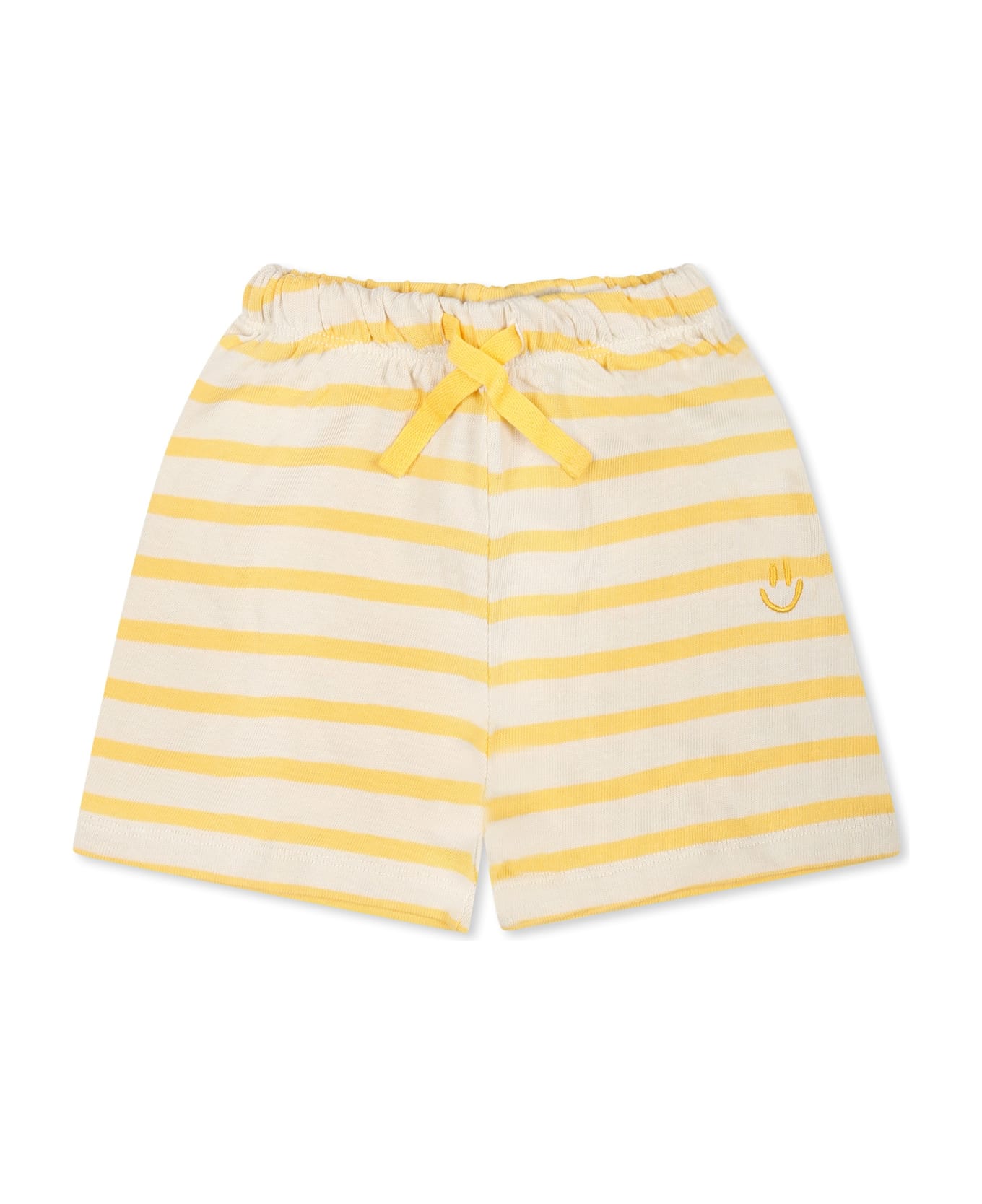 Molo Ivory Shorts For Babykids With Logo Patch - Ivory