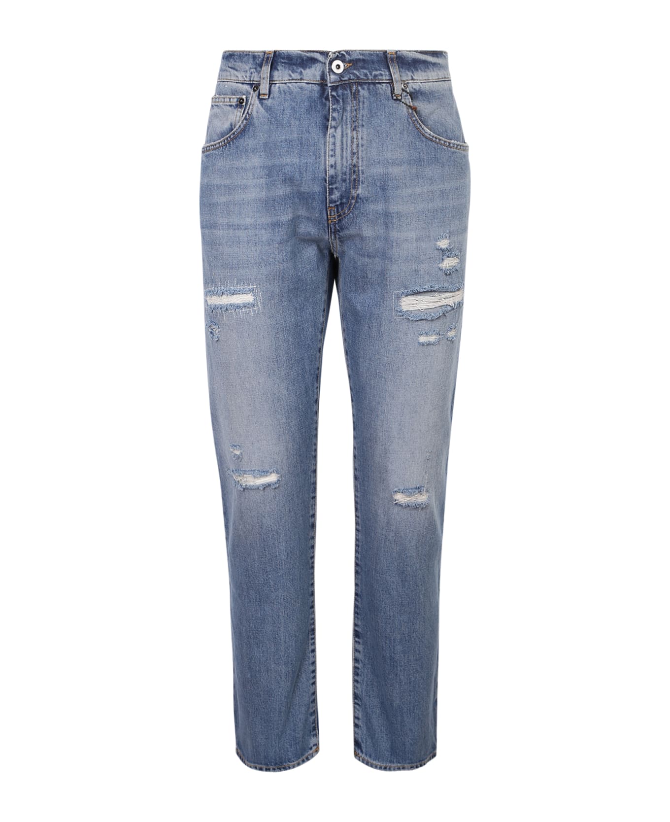 14 Bros Ripped Effect Jeans - Blue デニム