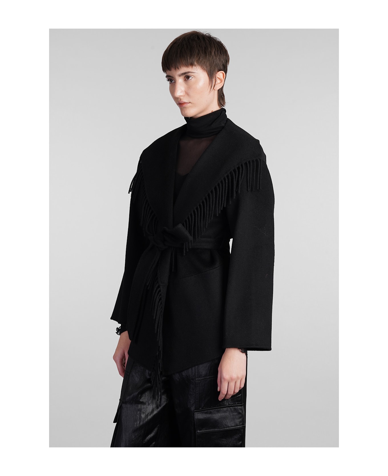 Simkhai Rowen Casual Jacket In Black Wool - Black