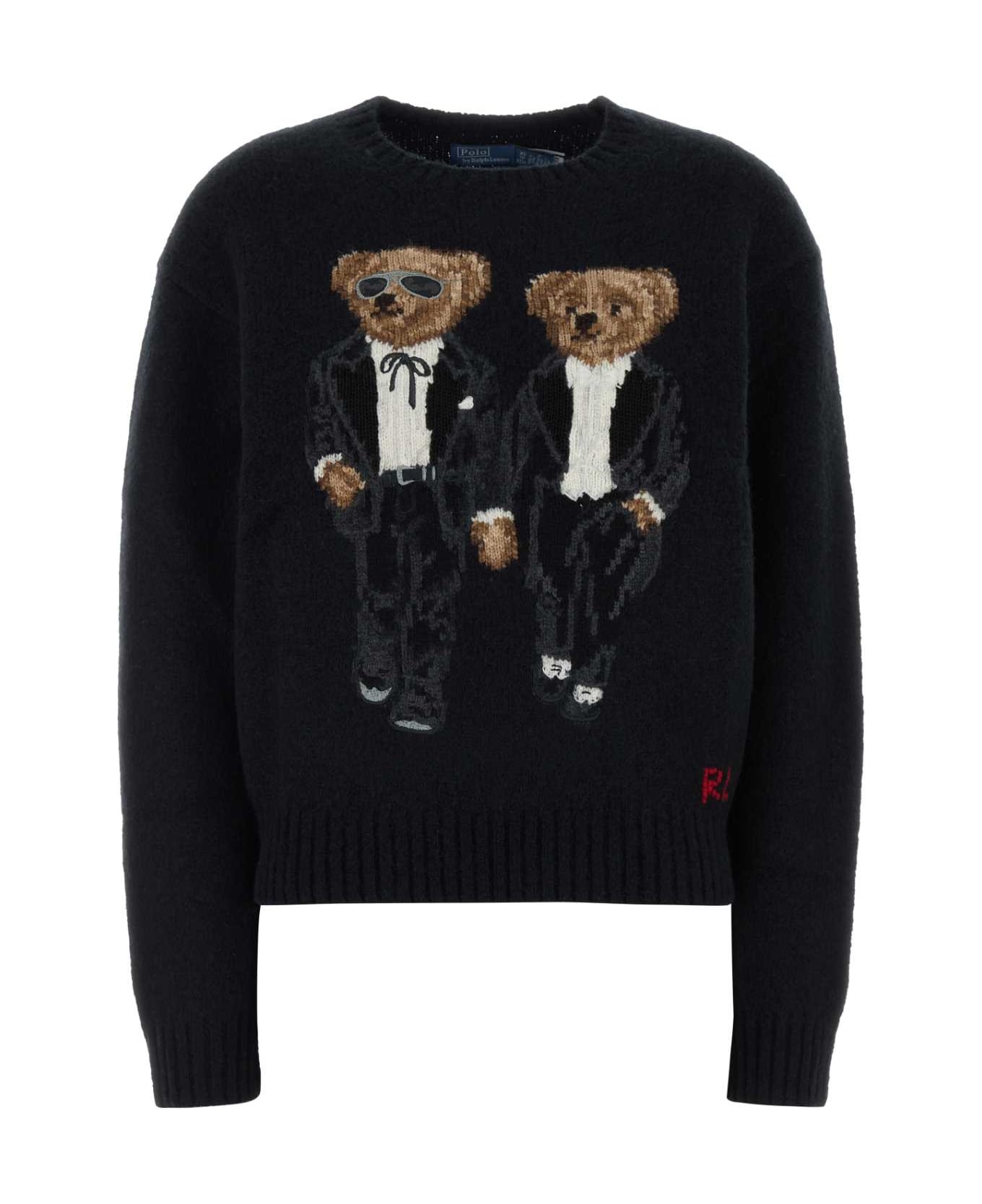 Polo Ralph Lauren Black Wool Blend Sweater - POLOBLACKMULTI