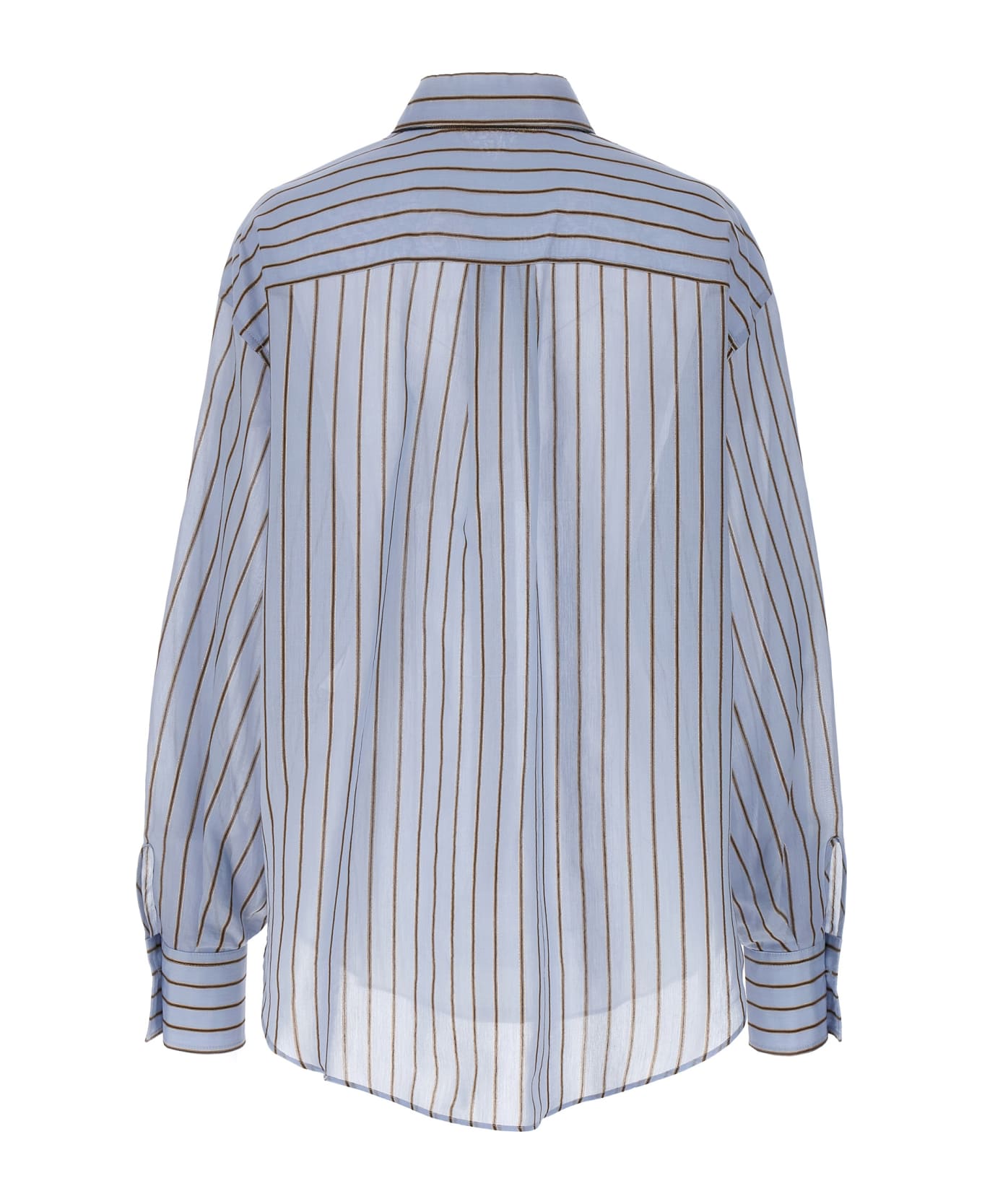 Brunello Cucinelli Striped Shirt - Light Blue