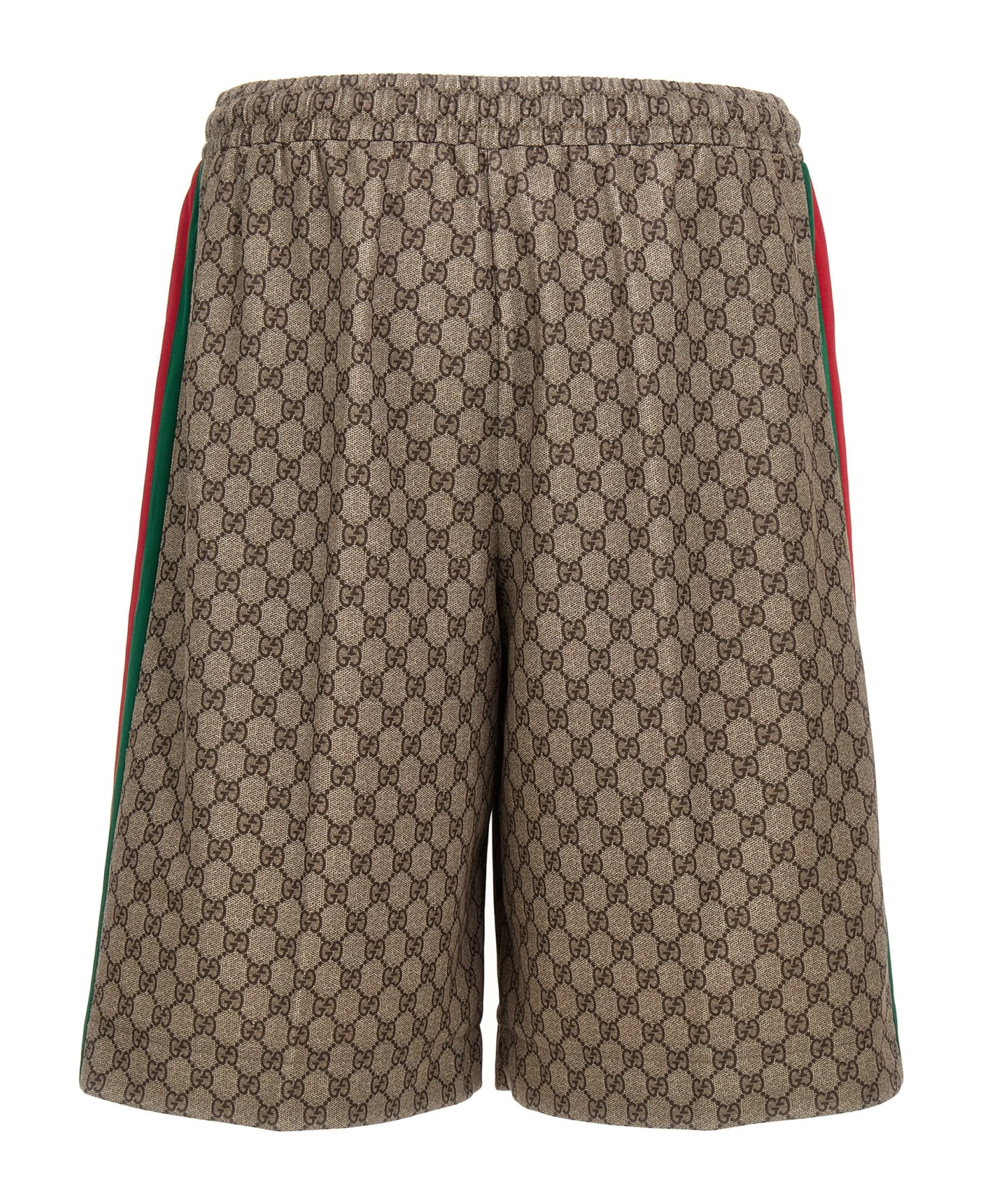 Gucci 'nastro Web' Bermuda Shorts - Beige